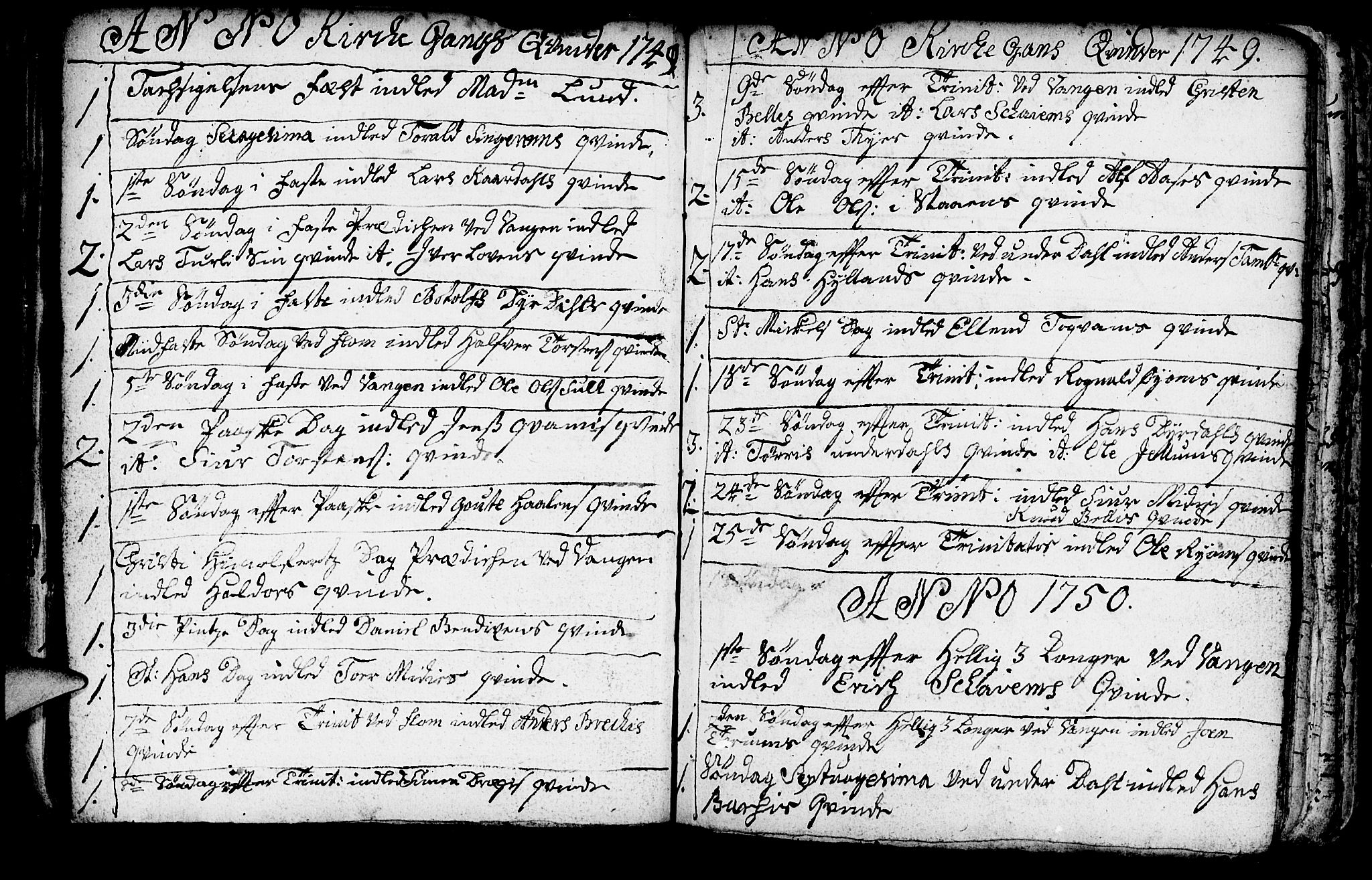 Aurland sokneprestembete, SAB/A-99937/H/Ha/Haa/L0003: Parish register (official) no. A 3, 1735-1761, p. 148