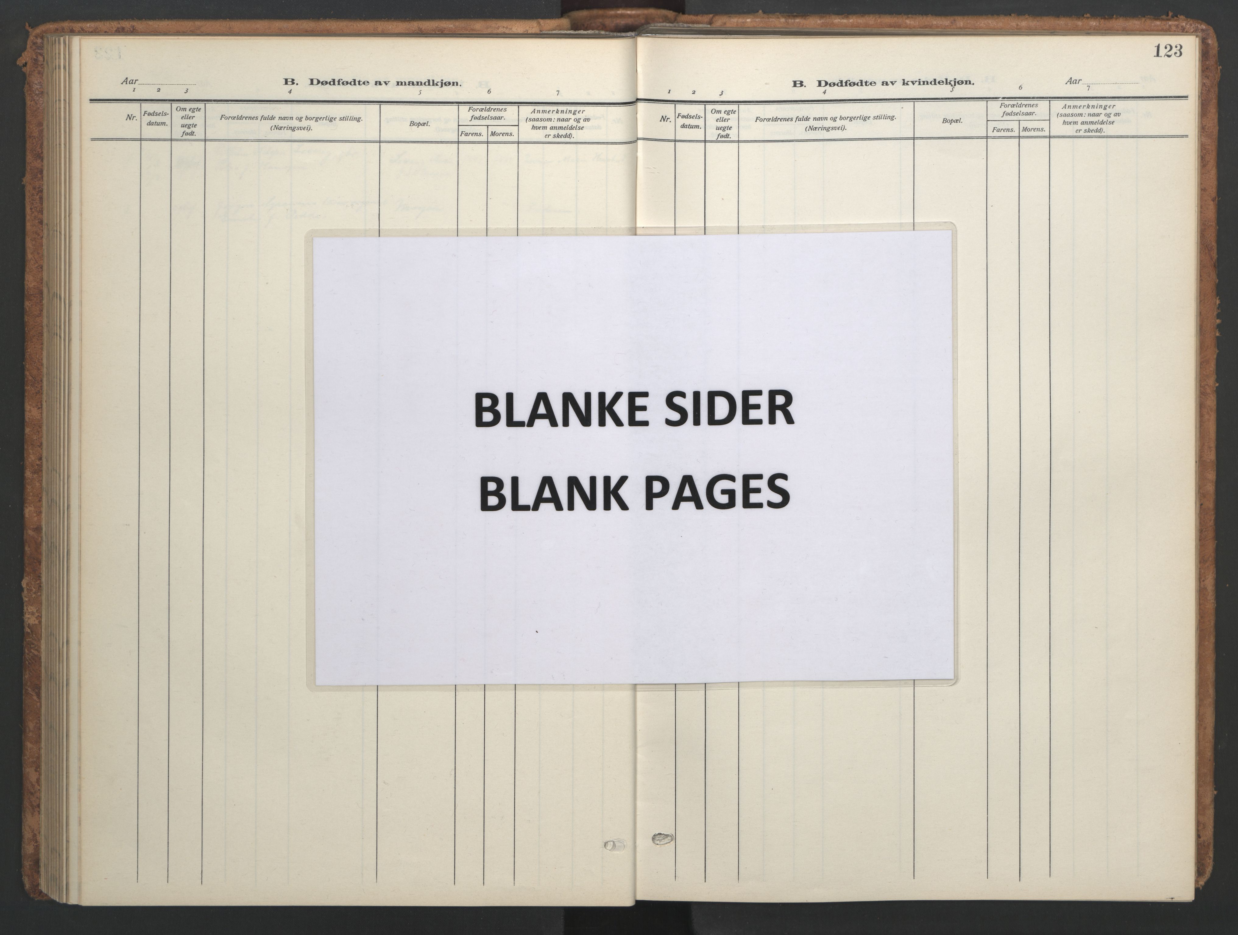 Ministerialprotokoller, klokkerbøker og fødselsregistre - Nordland, AV/SAT-A-1459/820/L0303: Parish register (copy) no. 820C05, 1917-1952, p. 123