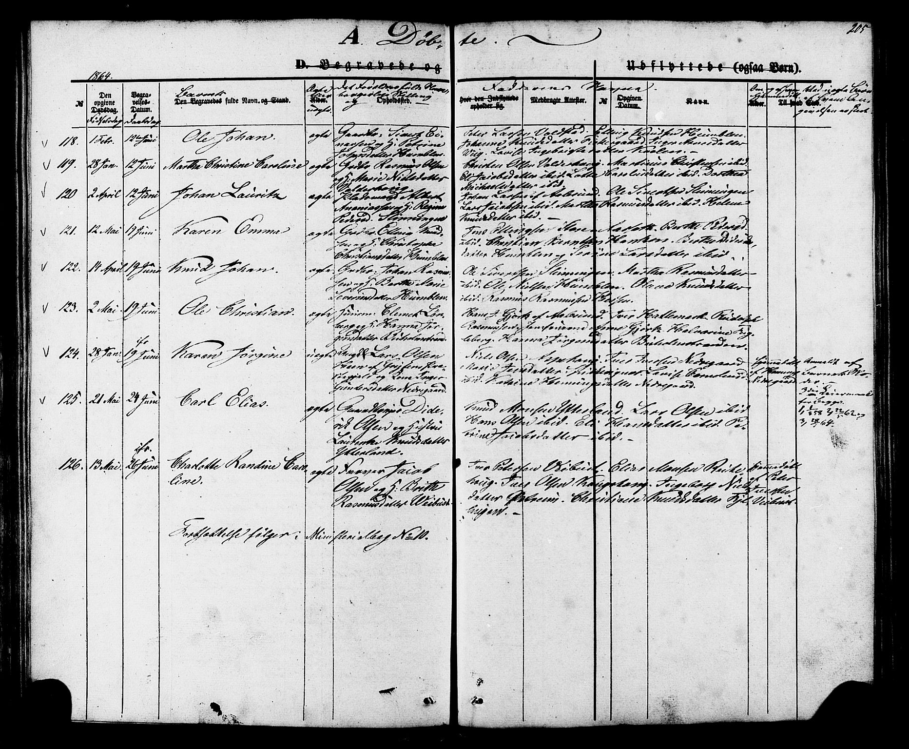 Ministerialprotokoller, klokkerbøker og fødselsregistre - Møre og Romsdal, AV/SAT-A-1454/528/L0398: Parish register (official) no. 528A09, 1858-1864, p. 205