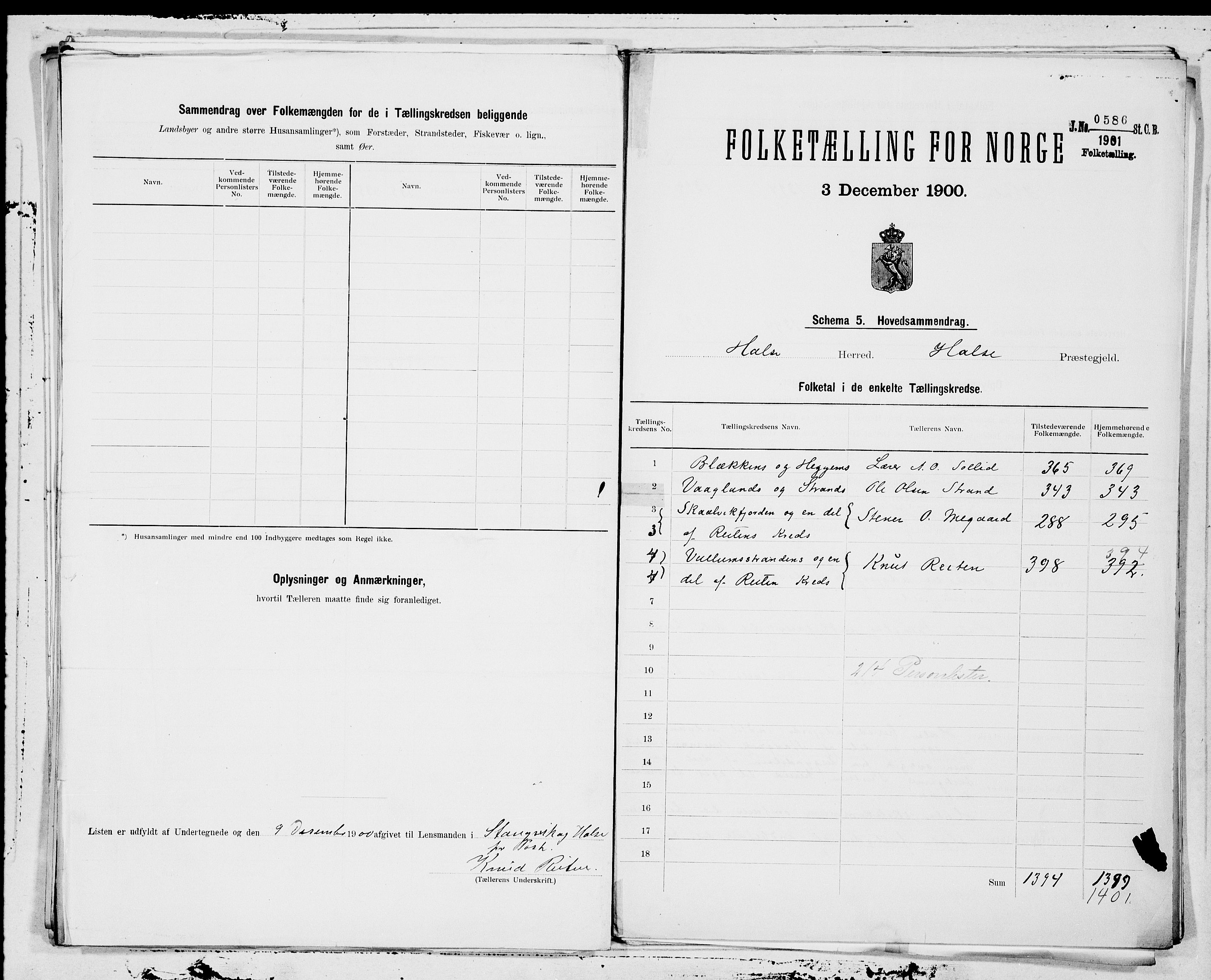 SAT, 1900 census for Halsa, 1900, p. 10