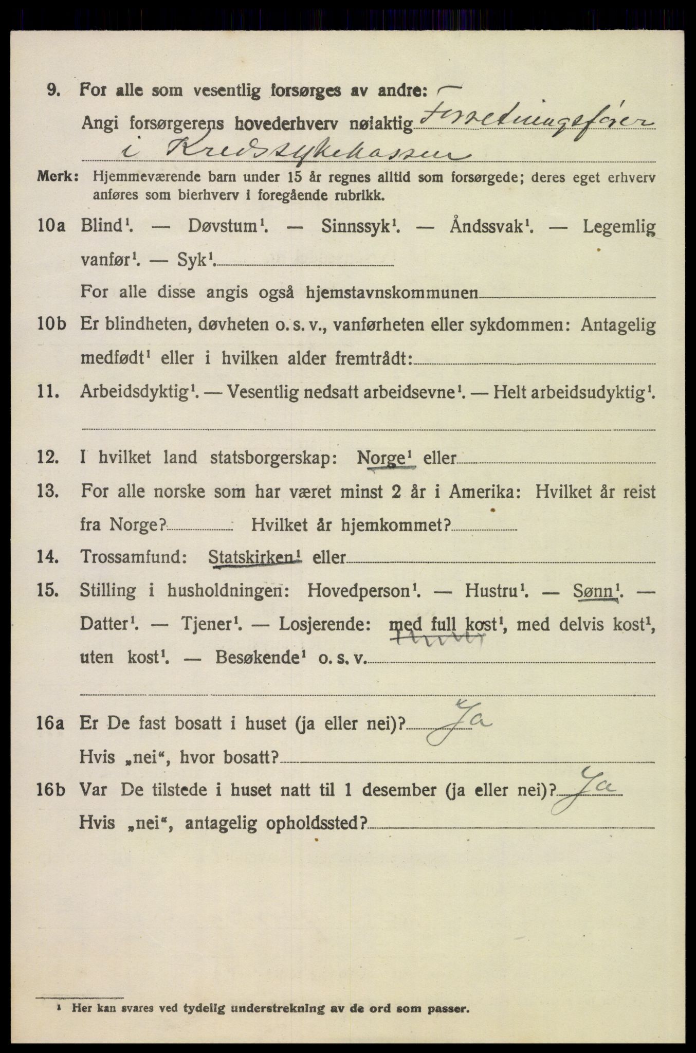 SAH, 1920 census for Trysil, 1920, p. 4578