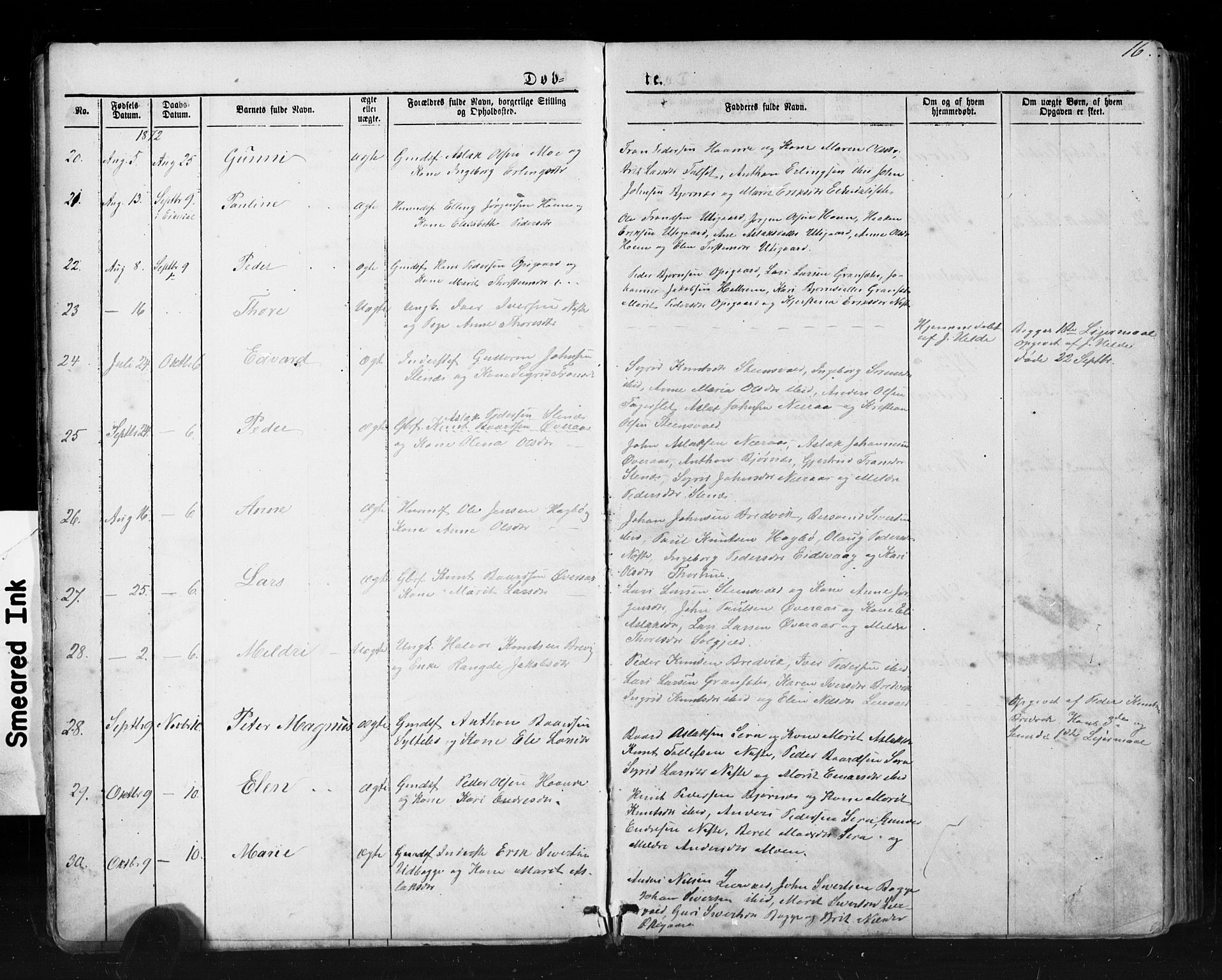 Ministerialprotokoller, klokkerbøker og fødselsregistre - Møre og Romsdal, SAT/A-1454/552/L0638: Parish register (copy) no. 552C01, 1867-1902, p. 16