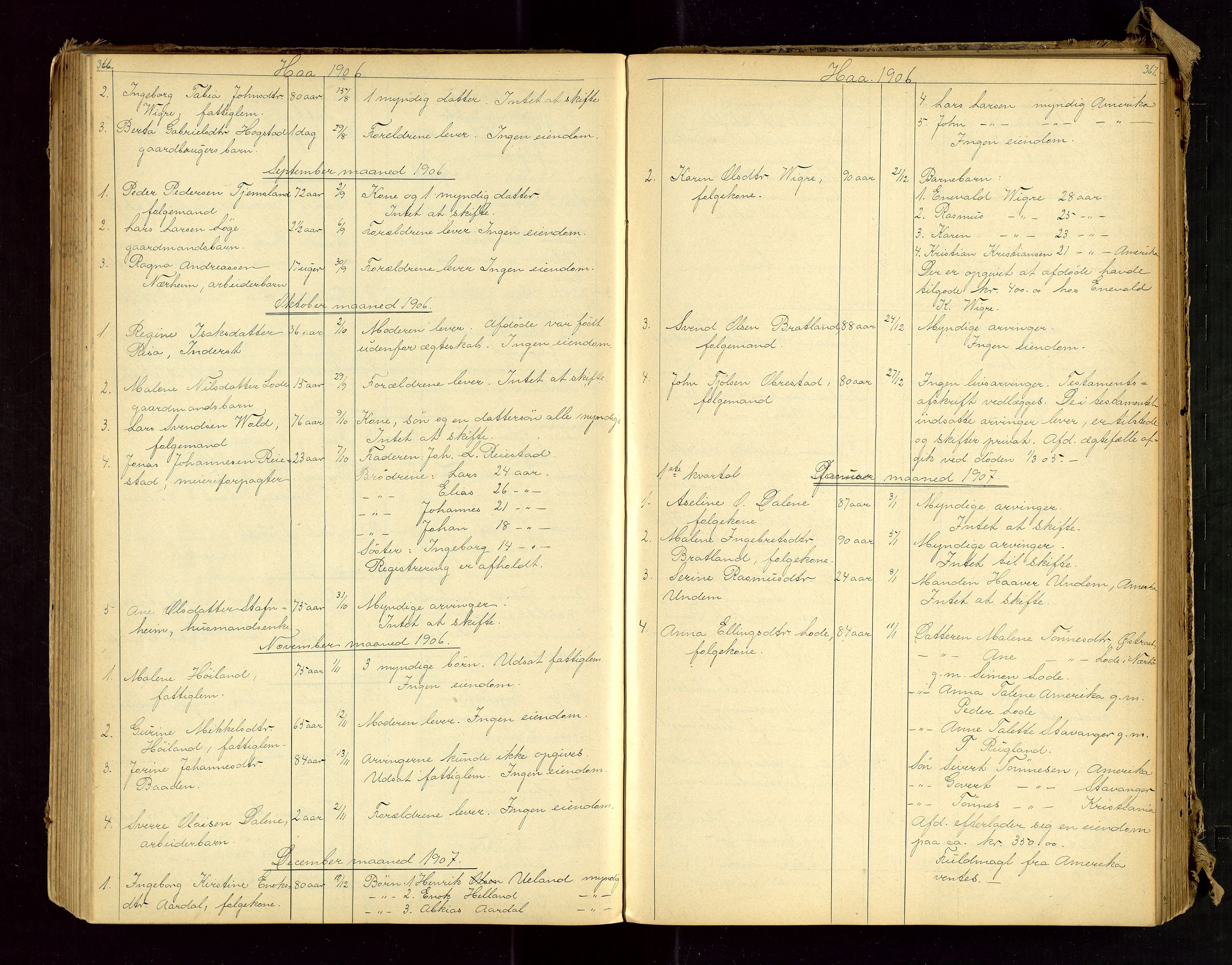 Jæren sorenskriveri, AV/SAST-A-100310/01/5/52/52B/L0002: DØDSFALLPROTOKOLL, 1896-1910, p. 366-367