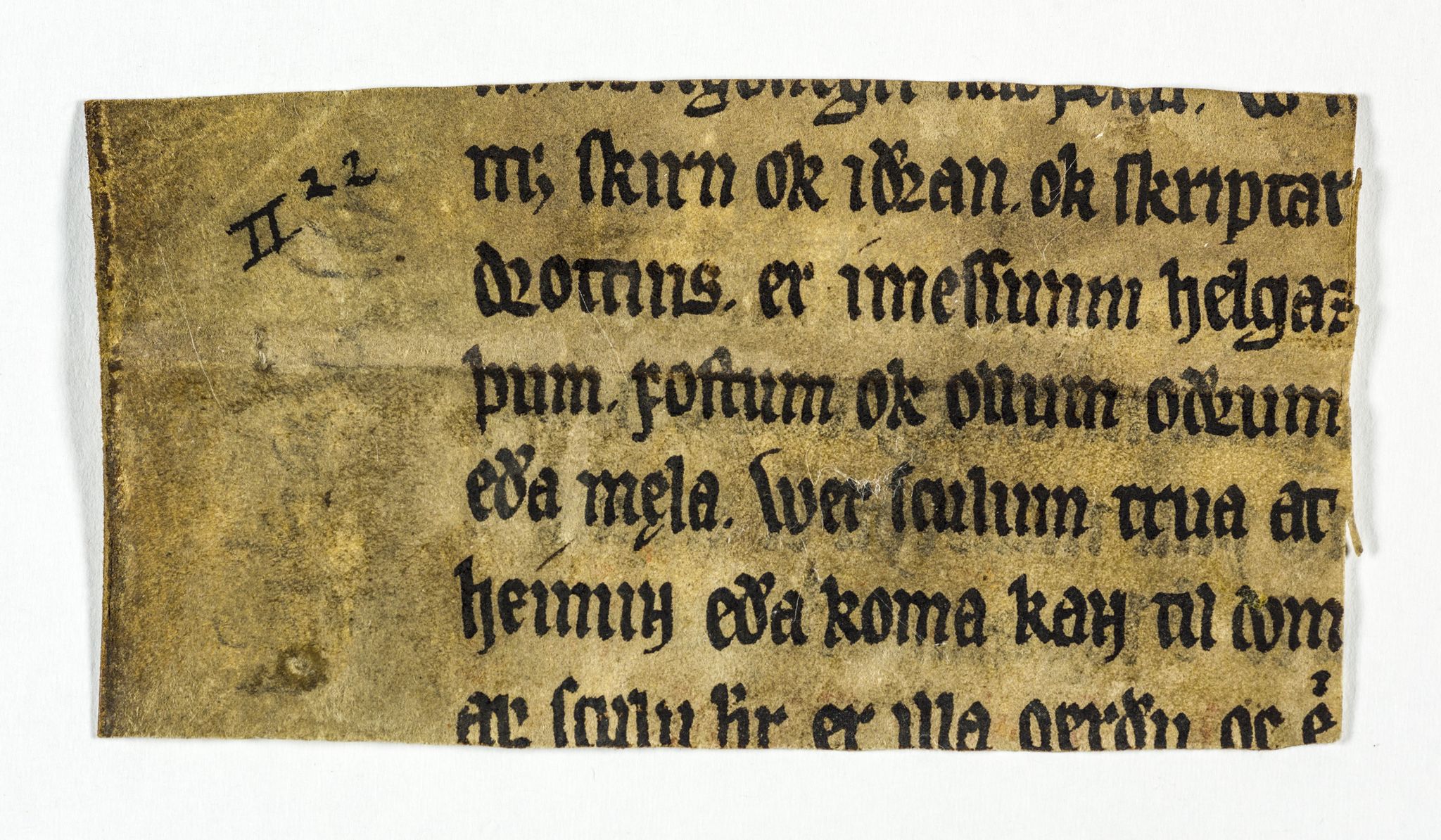 Riksarkivets diplomsamling, AV/RA-EA-5965/F26/L0004: Norrøne membranfragmenter bestand 31-50, 1100-1536, p. 104