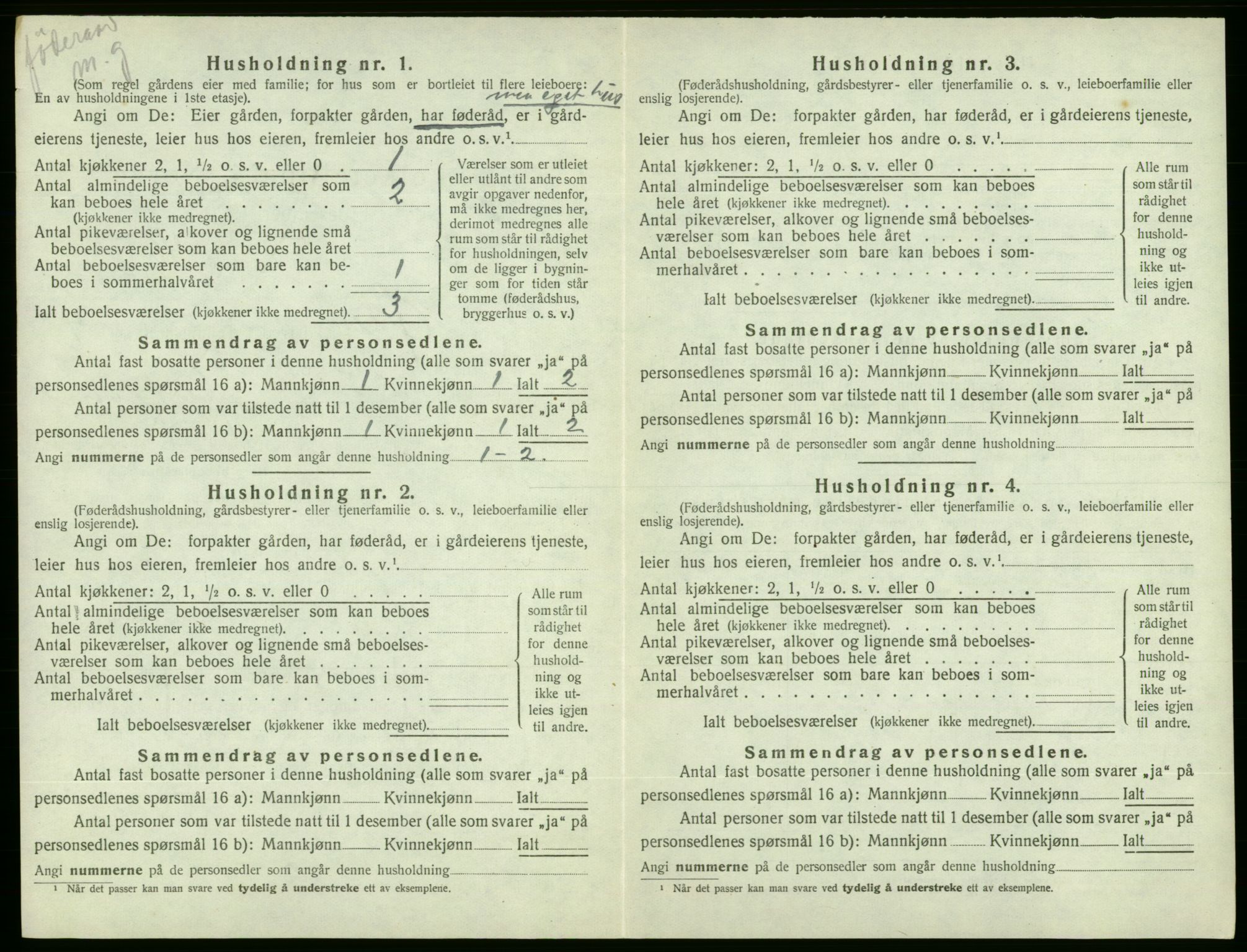 SAB, 1920 census for Ølen, 1920, p. 355