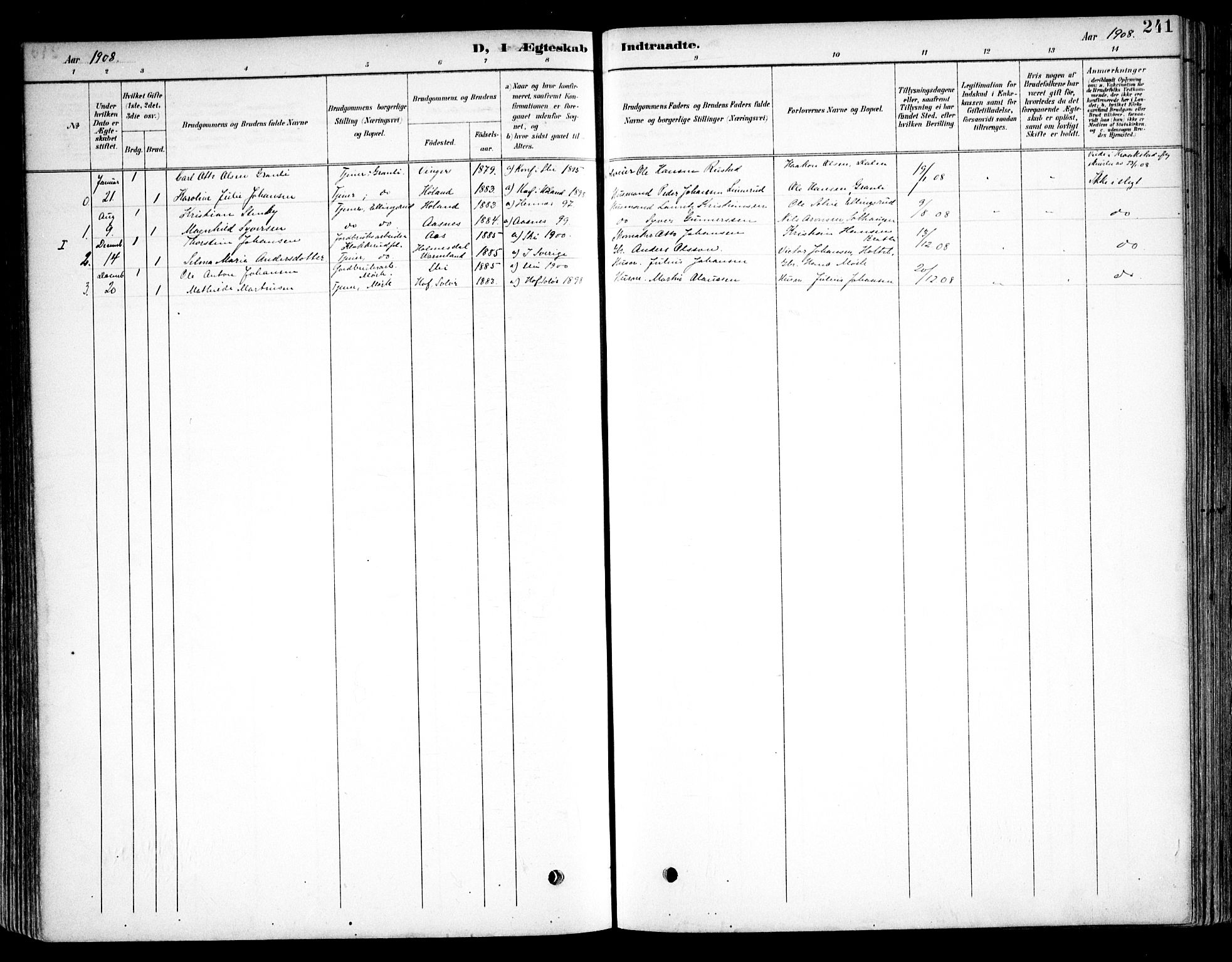 Kråkstad prestekontor Kirkebøker, AV/SAO-A-10125a/F/Fb/L0002: Parish register (official) no. II 2, 1893-1917, p. 241