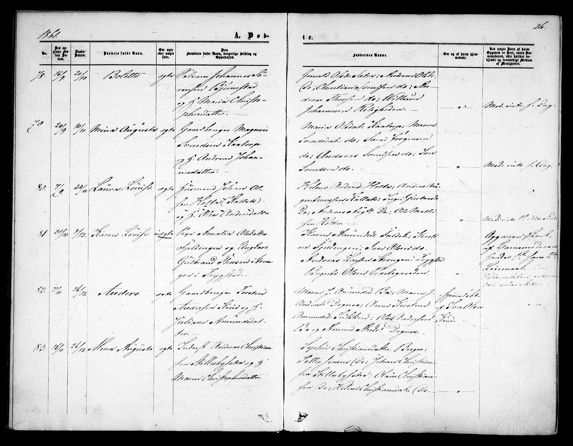 Rødenes prestekontor Kirkebøker, SAO/A-2005/F/Fa/L0007: Parish register (official) no. I 7, 1860-1869, p. 26