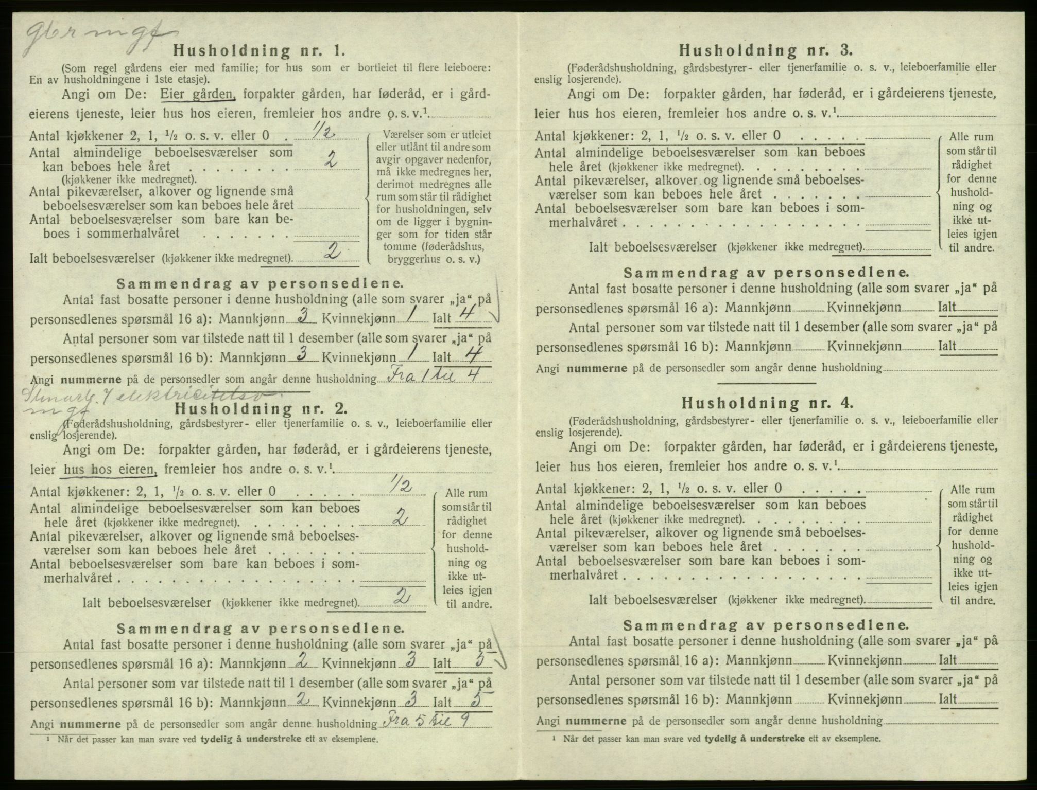 SAB, 1920 census for Samnanger, 1920, p. 334