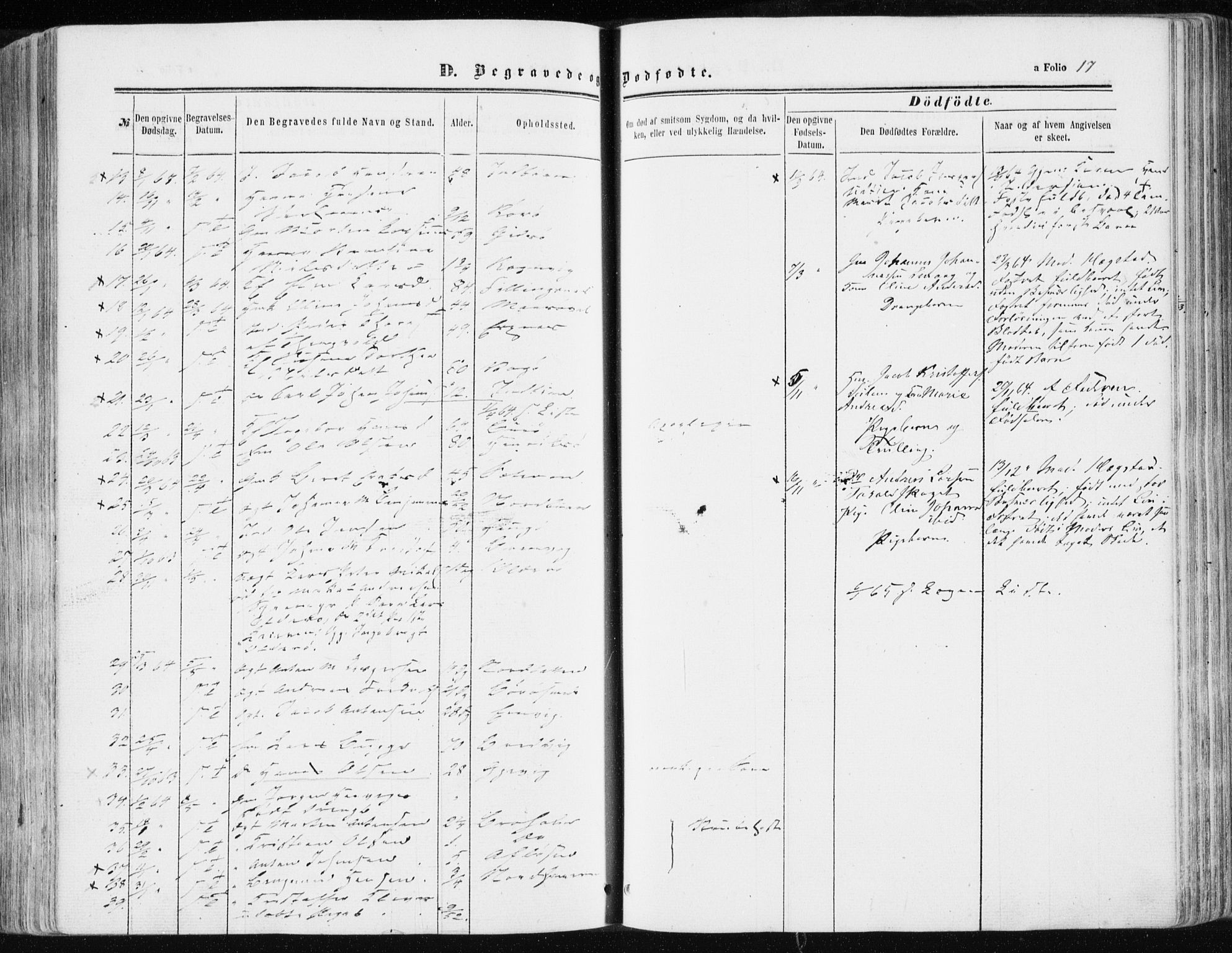 Ministerialprotokoller, klokkerbøker og fødselsregistre - Sør-Trøndelag, SAT/A-1456/634/L0531: Parish register (official) no. 634A07, 1861-1870, p. 17