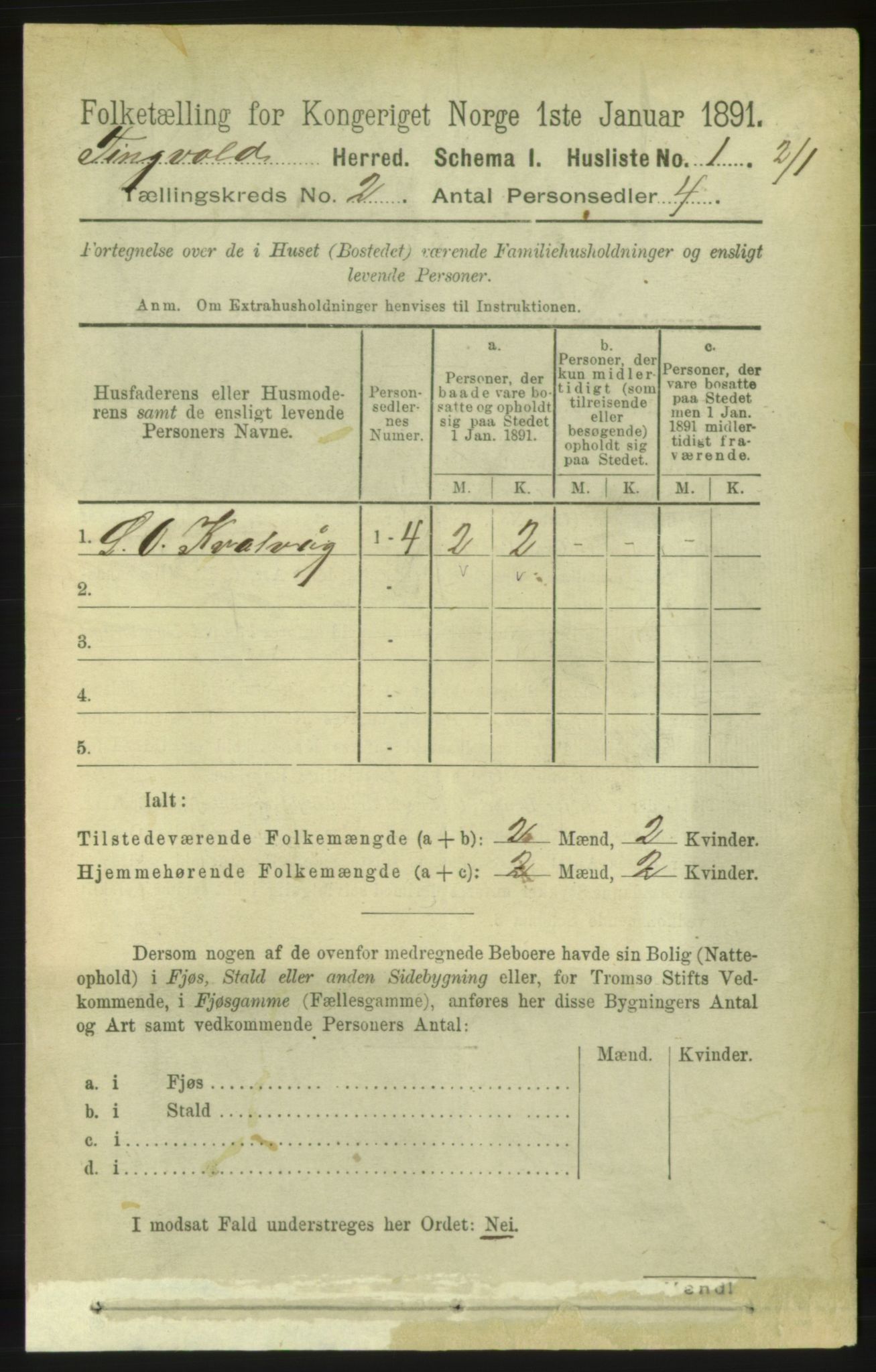 RA, 1891 census for 1560 Tingvoll, 1891, p. 522