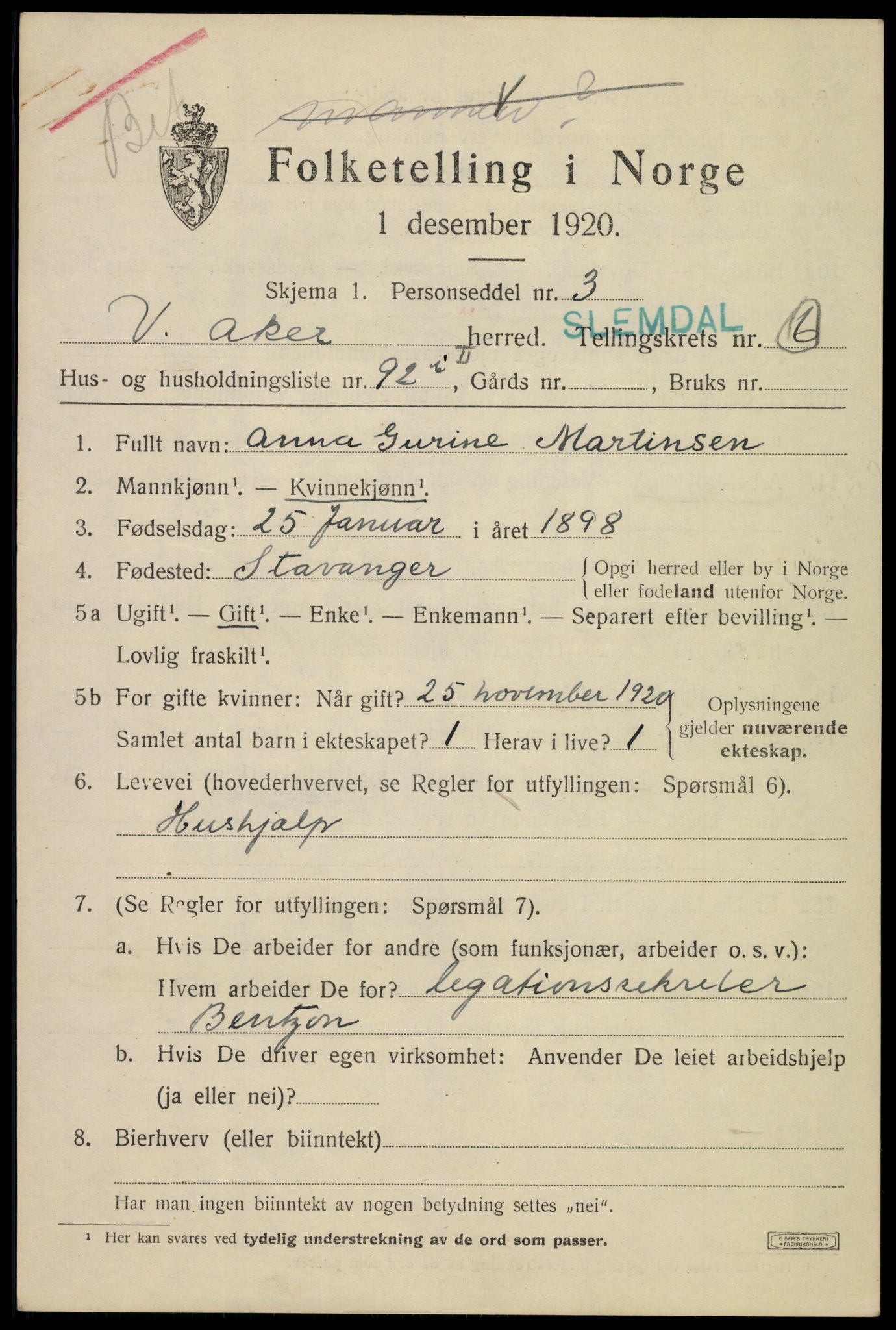 SAO, 1920 census for Aker, 1920, p. 41044