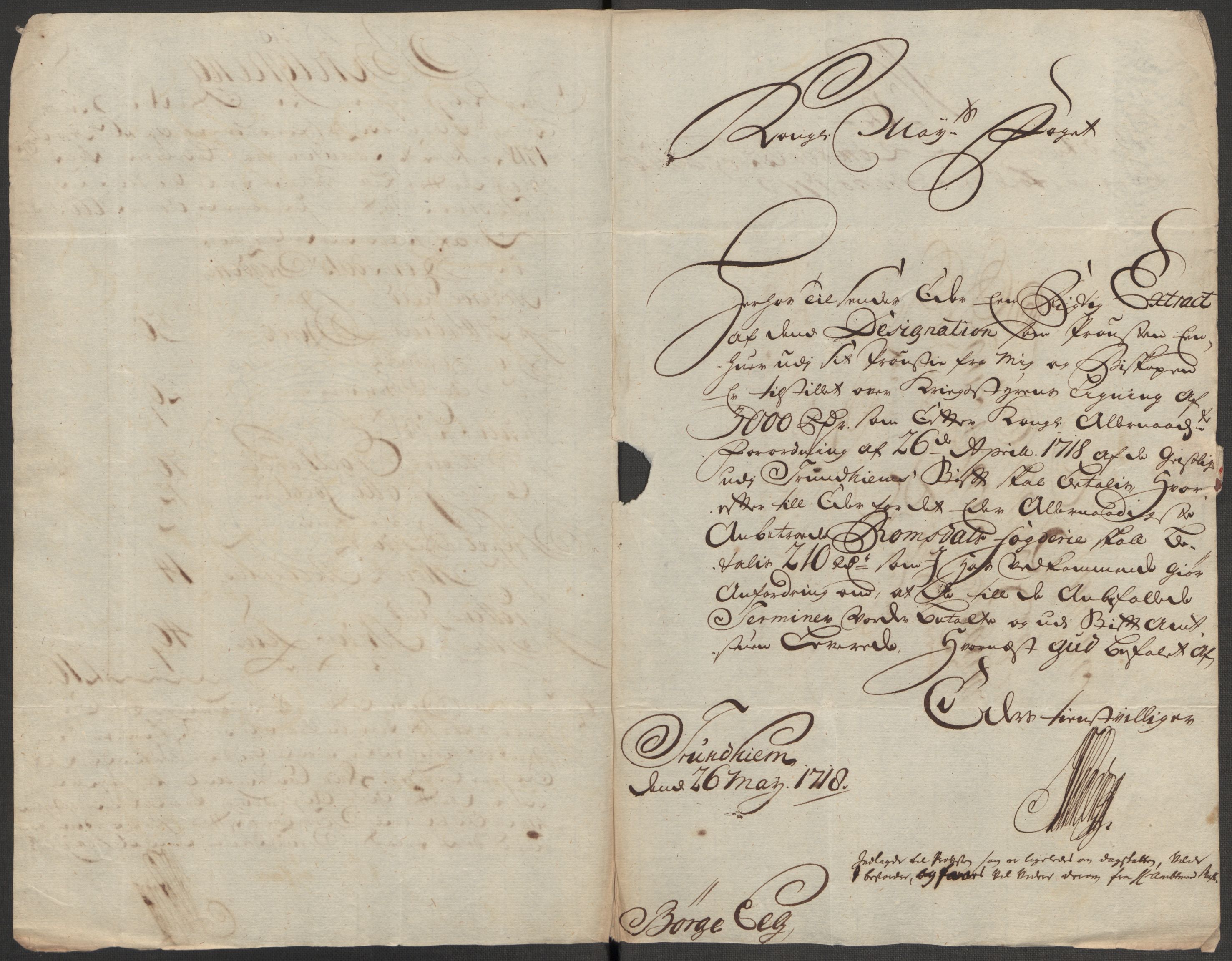 Rentekammeret inntil 1814, Reviderte regnskaper, Fogderegnskap, AV/RA-EA-4092/R55/L3665: Fogderegnskap Romsdal, 1718, p. 127