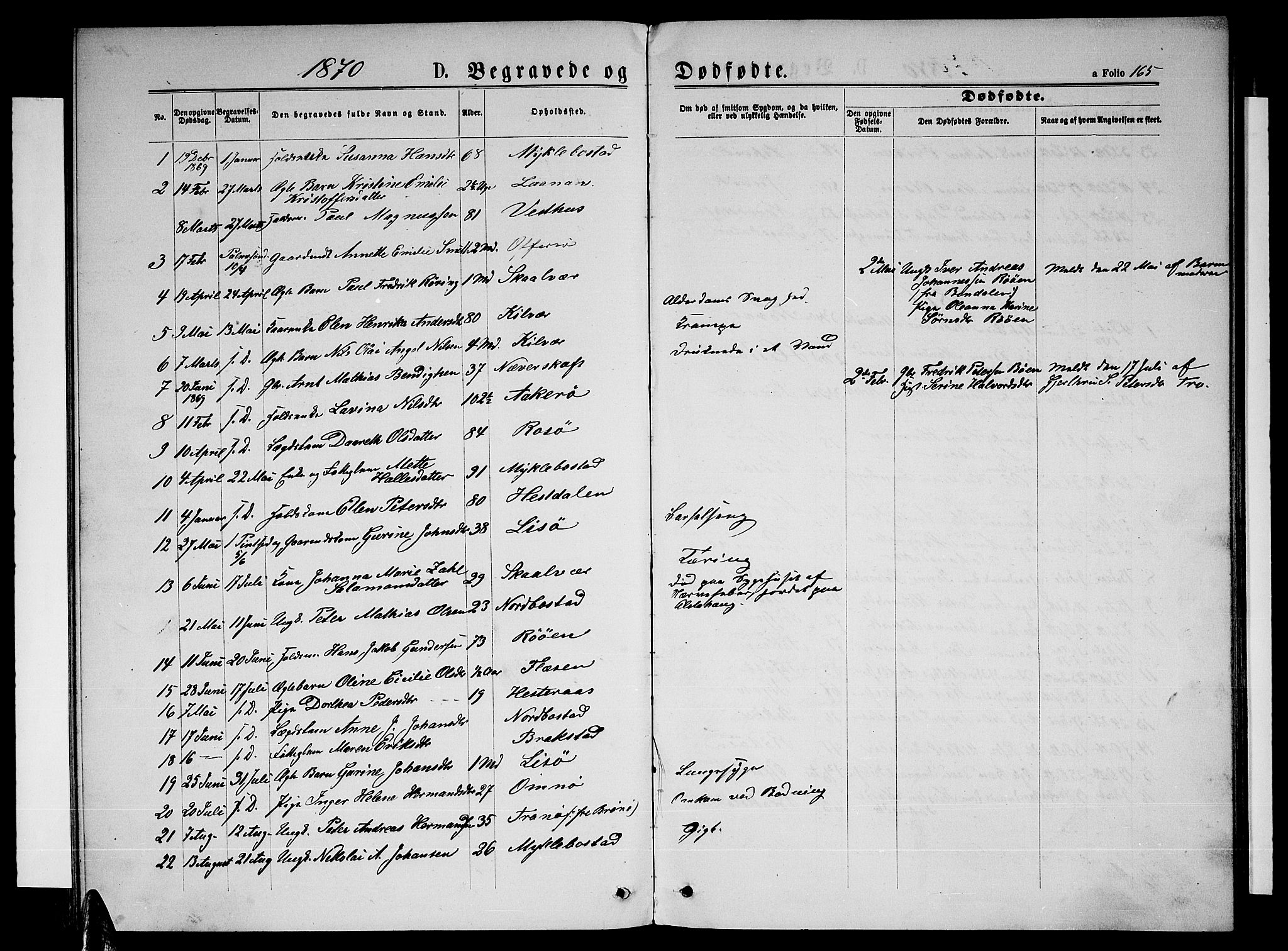 Ministerialprotokoller, klokkerbøker og fødselsregistre - Nordland, SAT/A-1459/817/L0267: Parish register (copy) no. 817C02, 1870-1883, p. 165