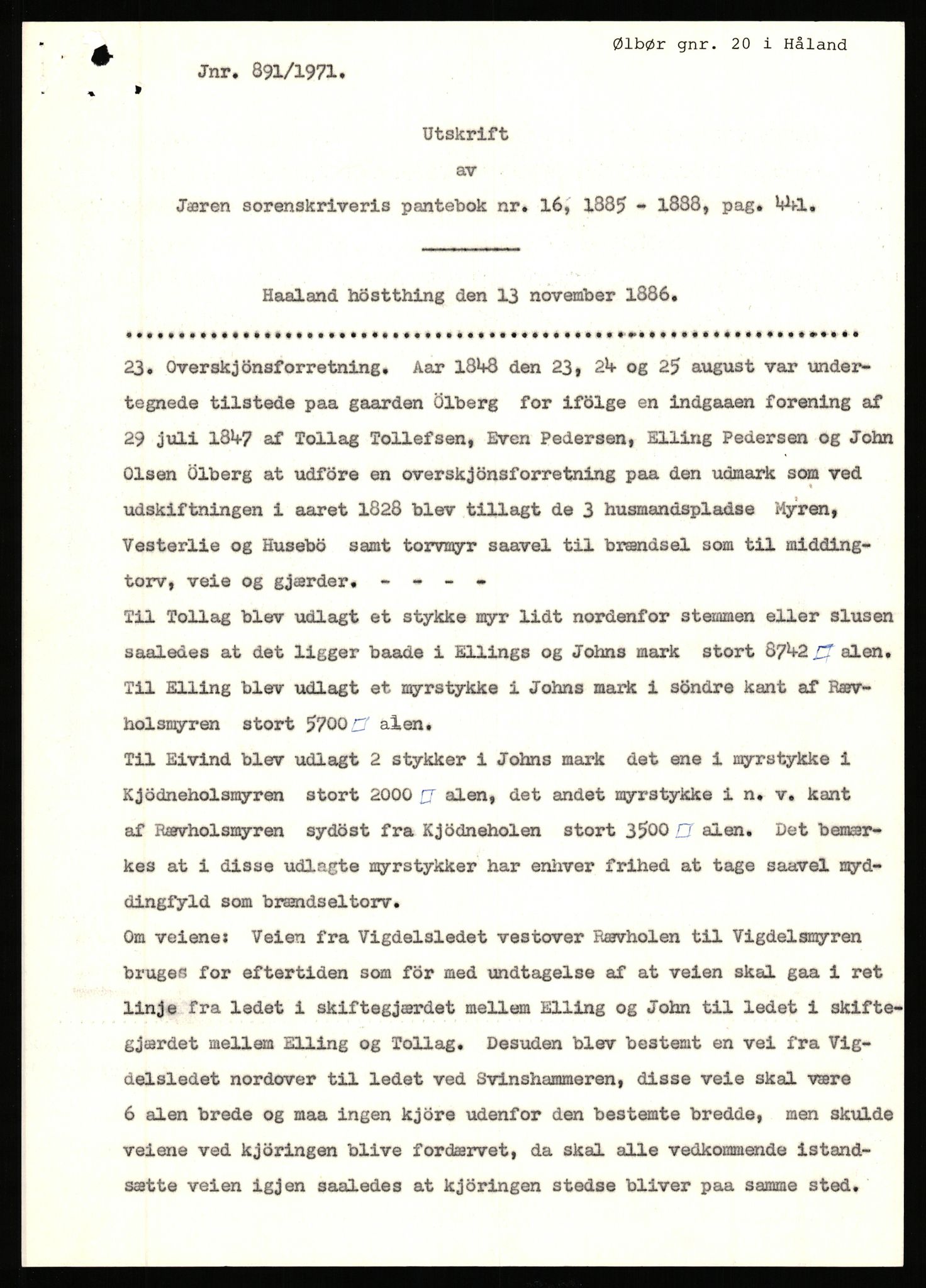 Statsarkivet i Stavanger, AV/SAST-A-101971/03/Y/Yj/L0098: Avskrifter sortert etter gårdsnavn: Øigrei - Østeinstad, 1750-1930, p. 199
