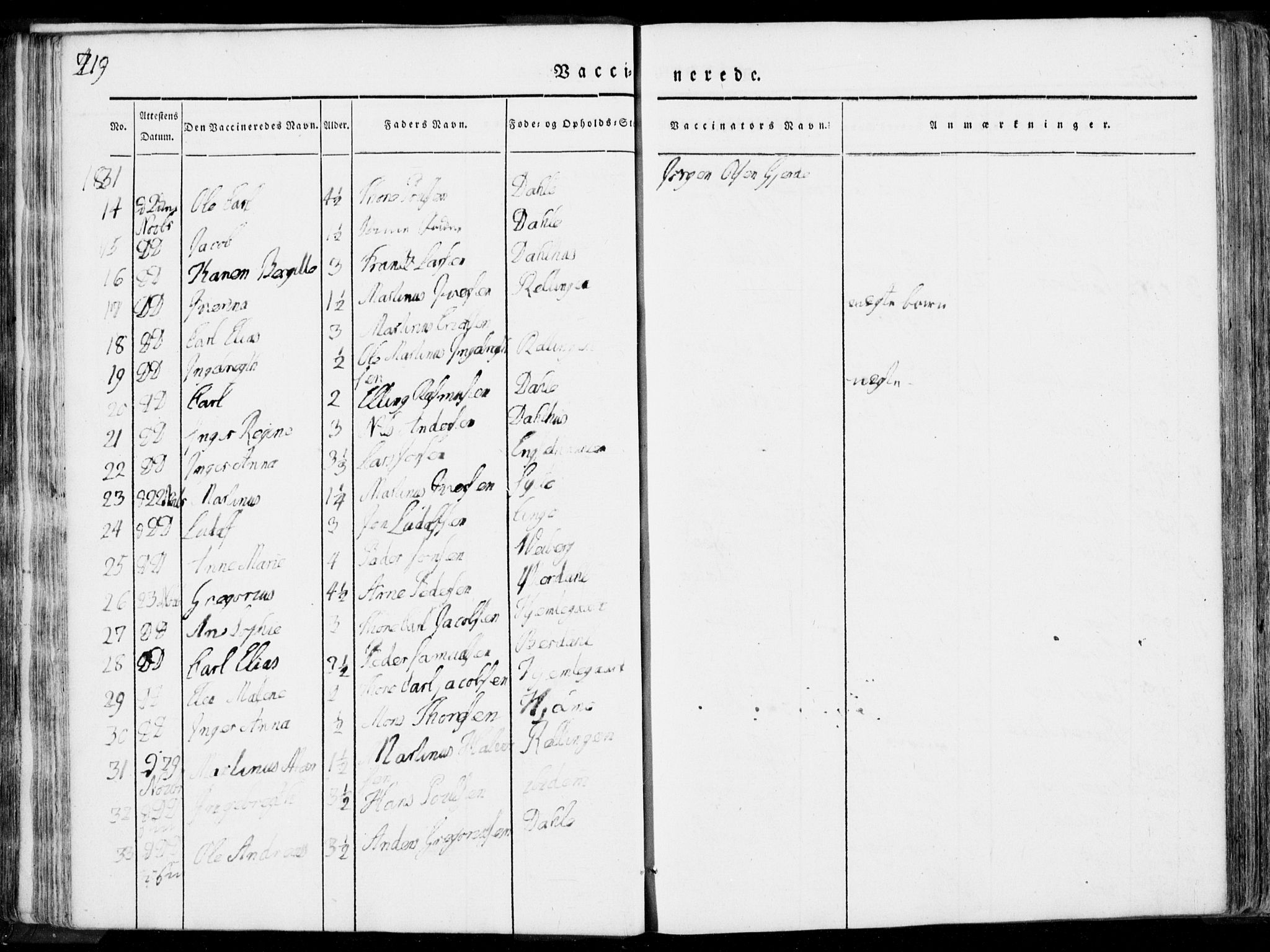 Ministerialprotokoller, klokkerbøker og fødselsregistre - Møre og Romsdal, AV/SAT-A-1454/519/L0248: Parish register (official) no. 519A07, 1829-1860, p. 219