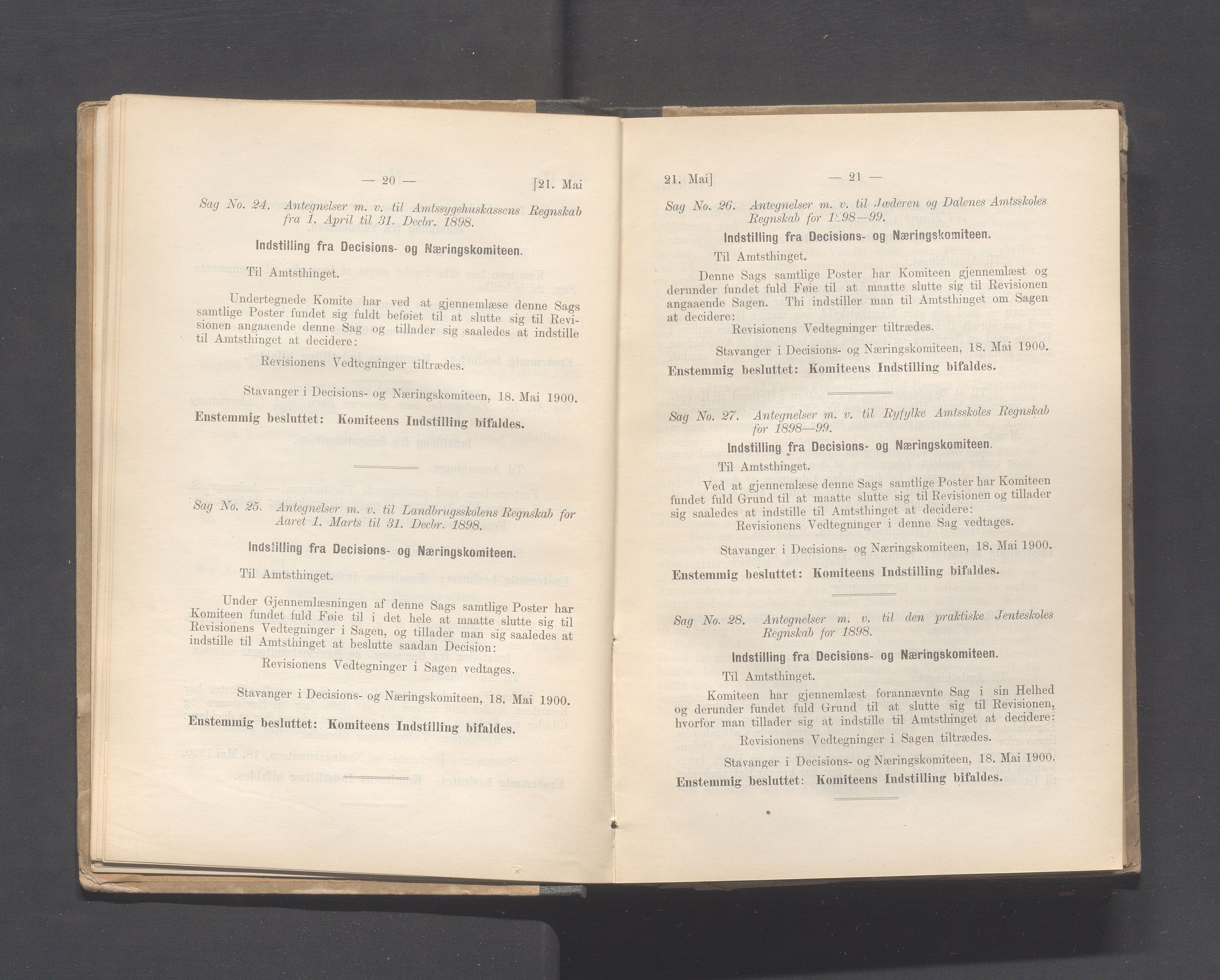 Rogaland fylkeskommune - Fylkesrådmannen , IKAR/A-900/A, 1900, p. 18