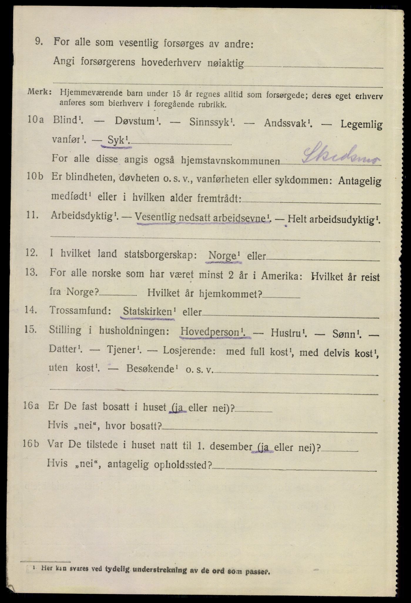 SAO, 1920 census for Skedsmo, 1920, p. 1494