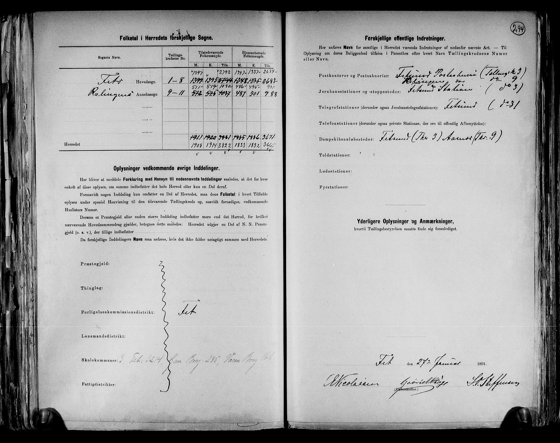 RA, 1891 census for 0227 Fet, 1891, p. 3
