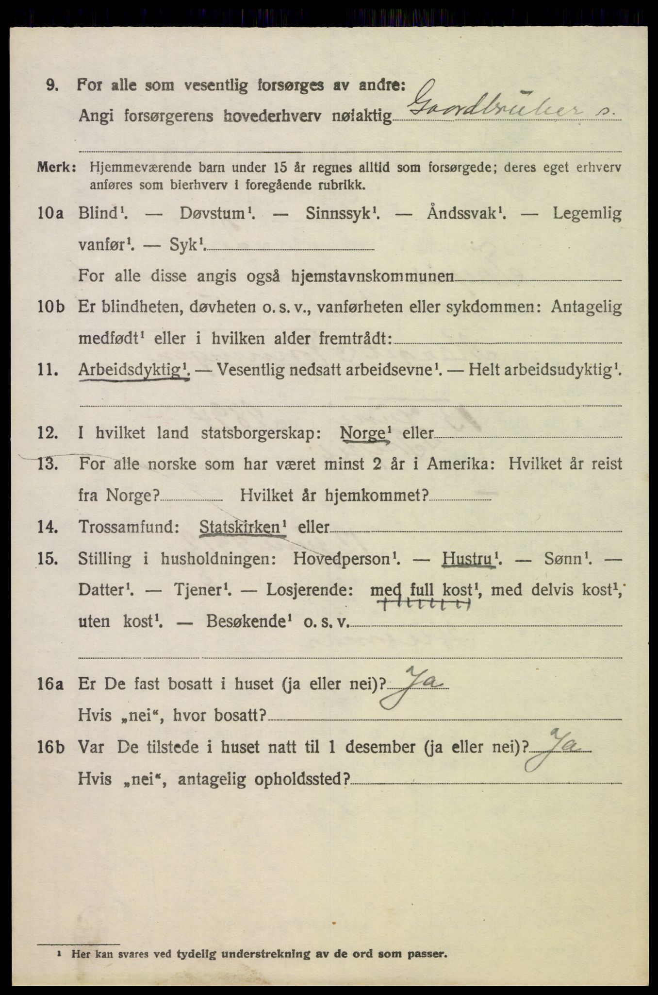 SAH, 1920 census for Trysil, 1920, p. 4532