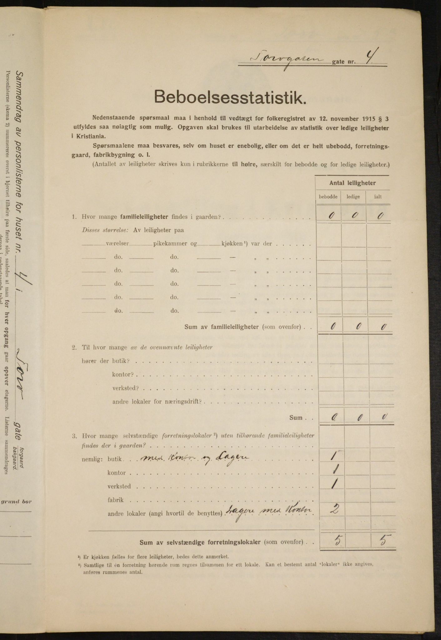 OBA, Municipal Census 1916 for Kristiania, 1916, p. 117111