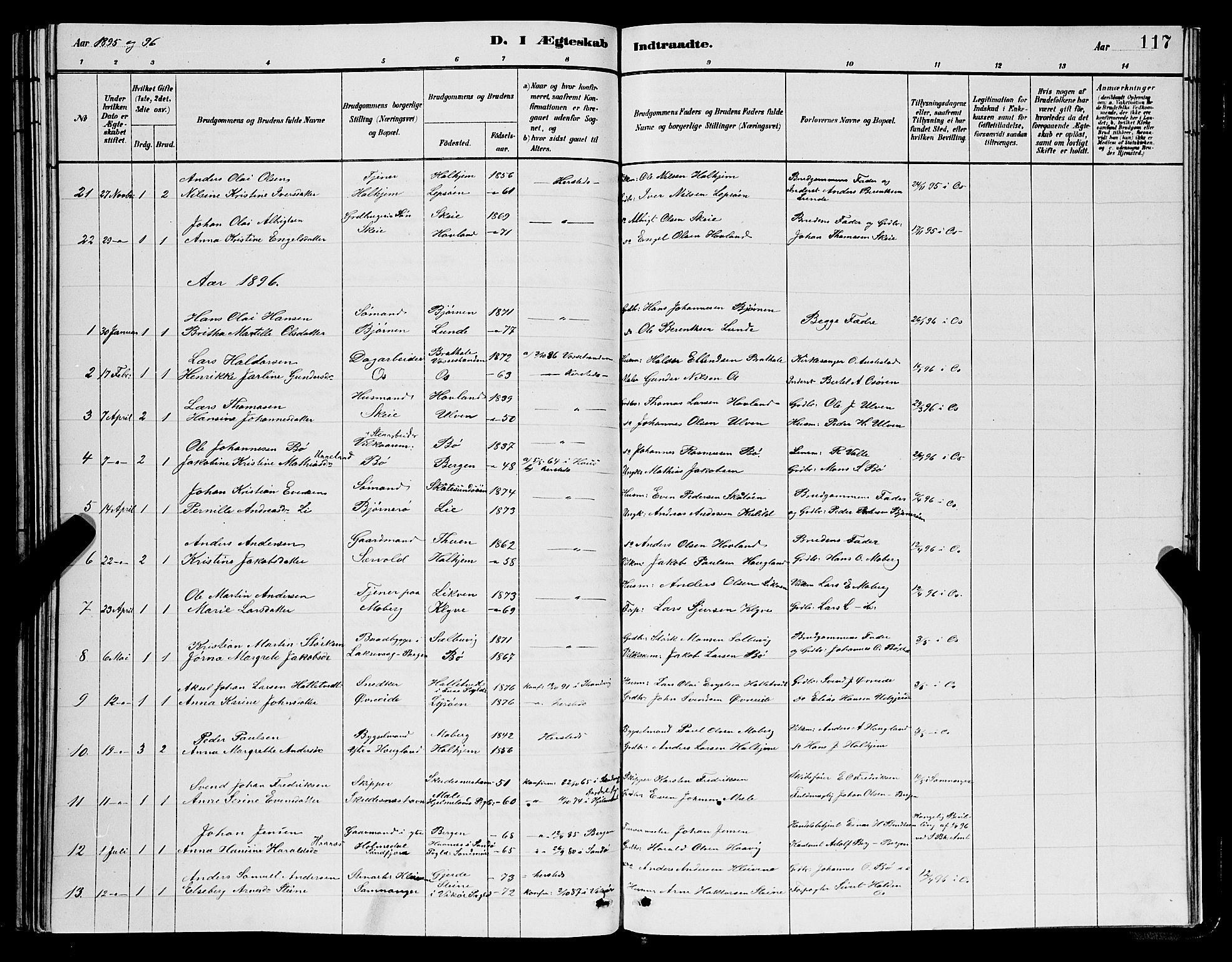 Os sokneprestembete, SAB/A-99929: Parish register (copy) no. A 2, 1880-1896, p. 117