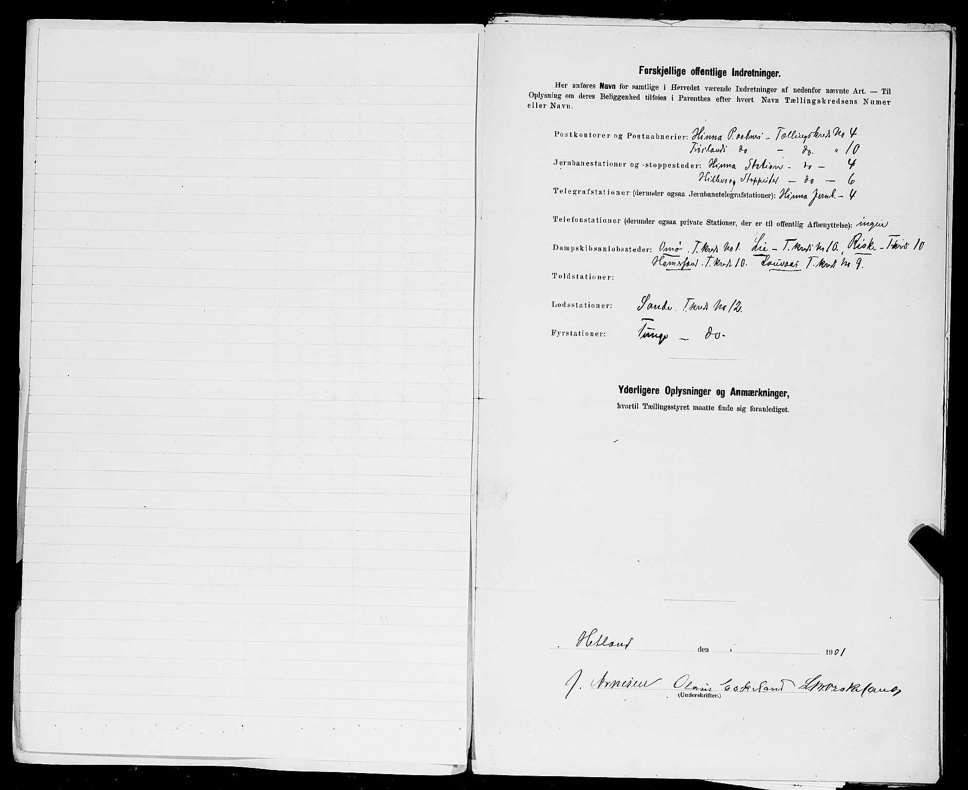 SAST, 1900 census for Hetland, 1900, p. 5