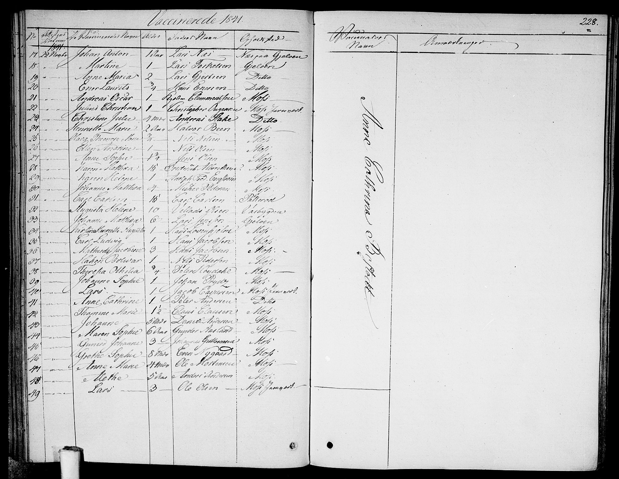 Moss prestekontor Kirkebøker, AV/SAO-A-2003/F/Fa/L0006: Parish register (official) no. I 6, 1829-1844, p. 228