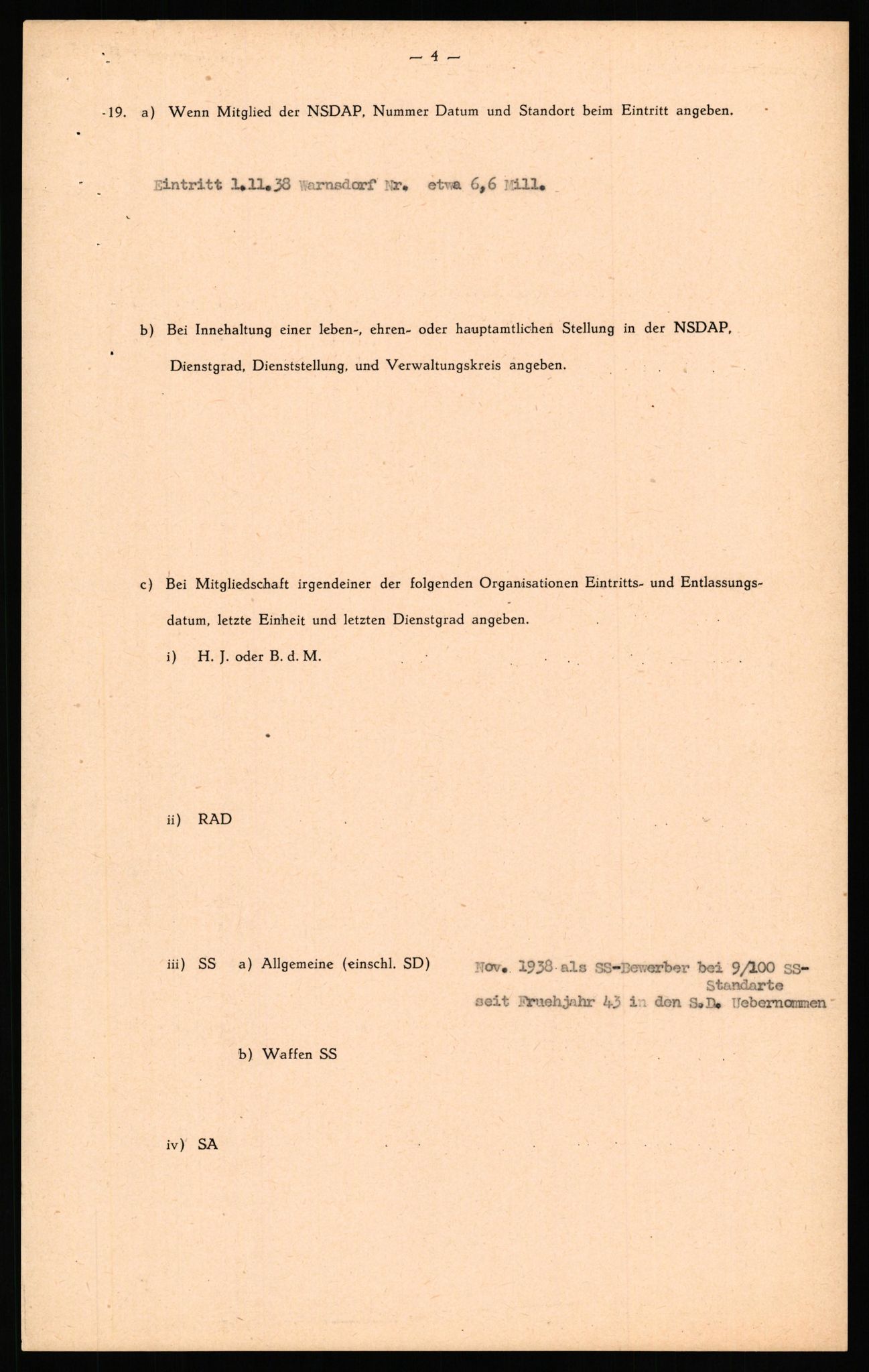 Forsvaret, Forsvarets overkommando II, AV/RA-RAFA-3915/D/Db/L0039: CI Questionaires. Tyske okkupasjonsstyrker i Norge. Østerrikere., 1945-1946, p. 388