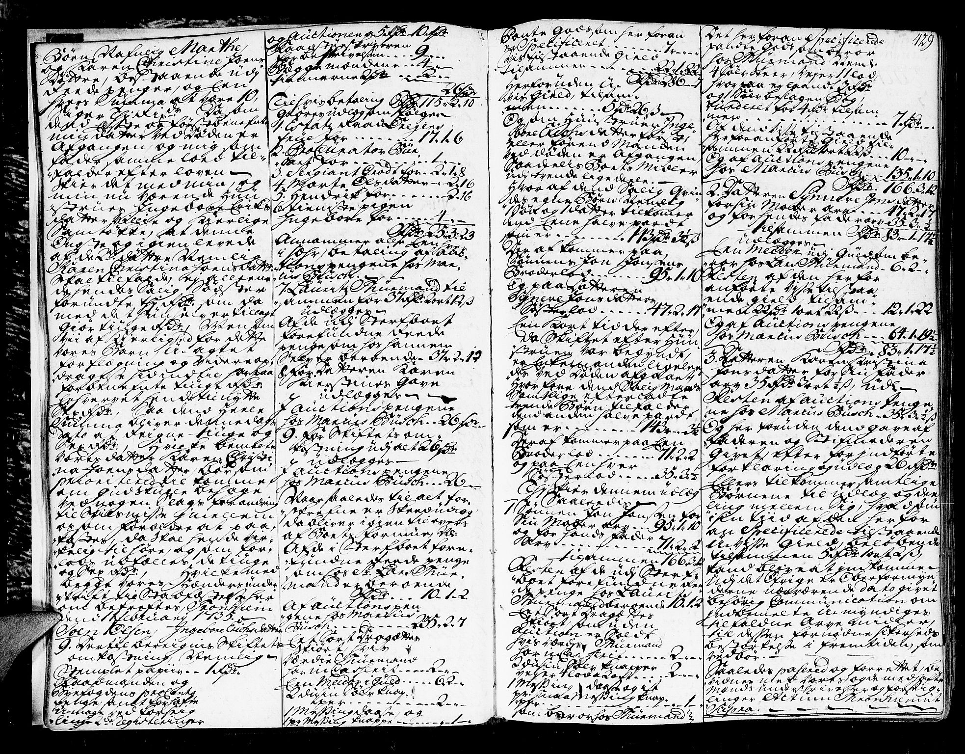 Trondheim byfogd, AV/SAT-A-0003/1/3/3A/L0012: Skifteprotokoll - gml.nr.11b. U, 1735-1736, p. 428b-429a