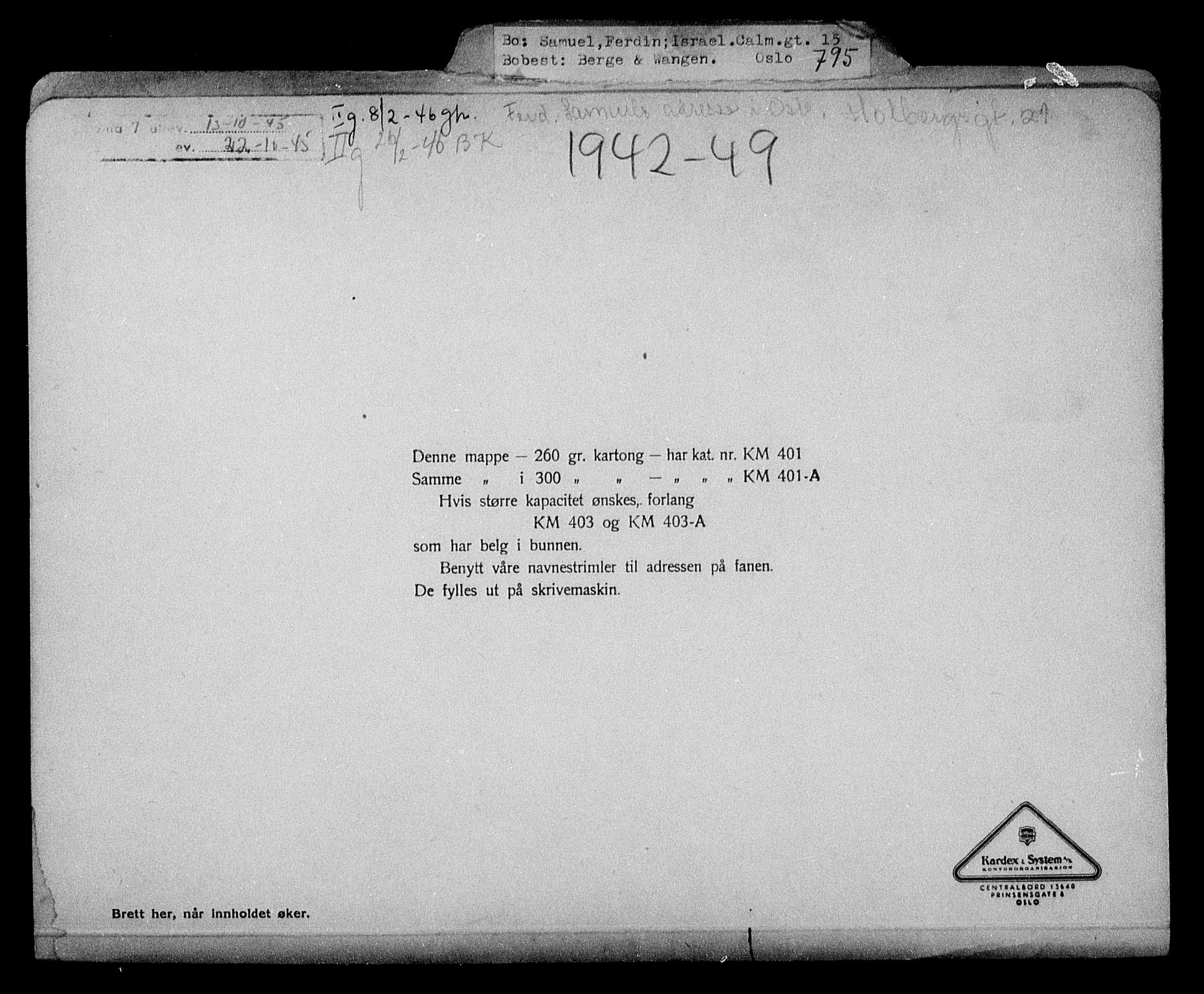 Justisdepartementet, Tilbakeføringskontoret for inndratte formuer, AV/RA-S-1564/H/Hc/Hcc/L0976: --, 1945-1947, p. 679