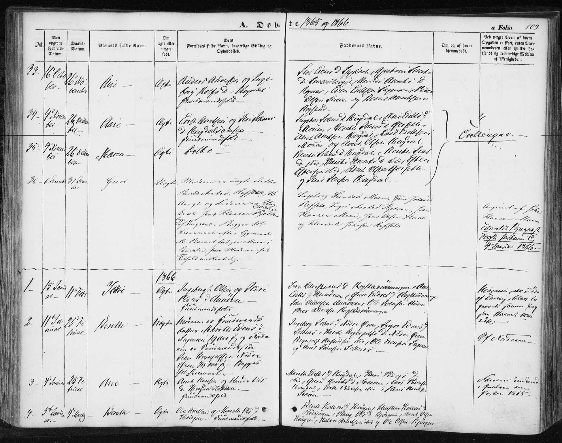 Ministerialprotokoller, klokkerbøker og fødselsregistre - Sør-Trøndelag, SAT/A-1456/687/L1000: Parish register (official) no. 687A06, 1848-1869, p. 109