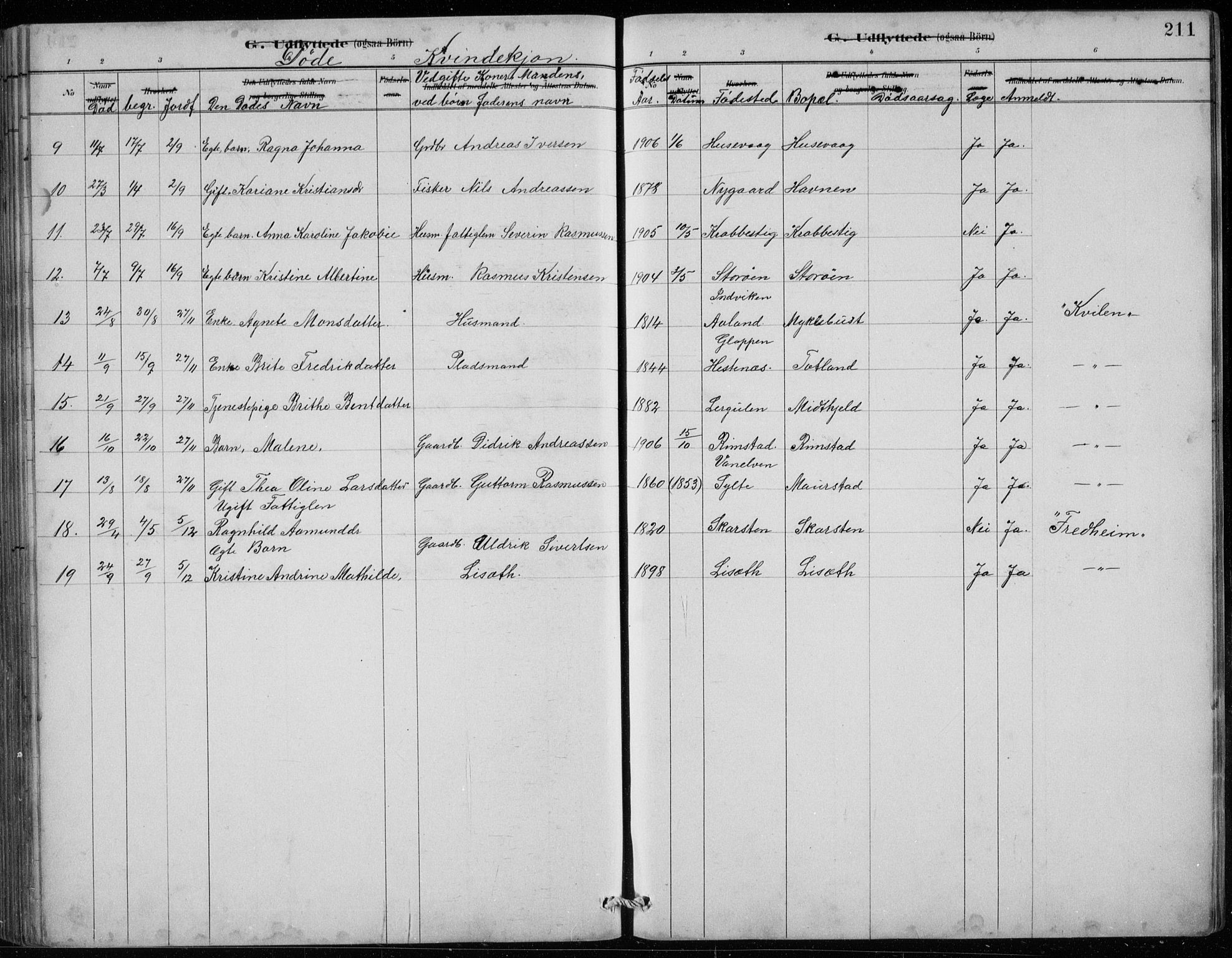 Davik sokneprestembete, AV/SAB-A-79701/H/Hab/Habc/L0002: Parish register (copy) no. C 2, 1889-1906, p. 211