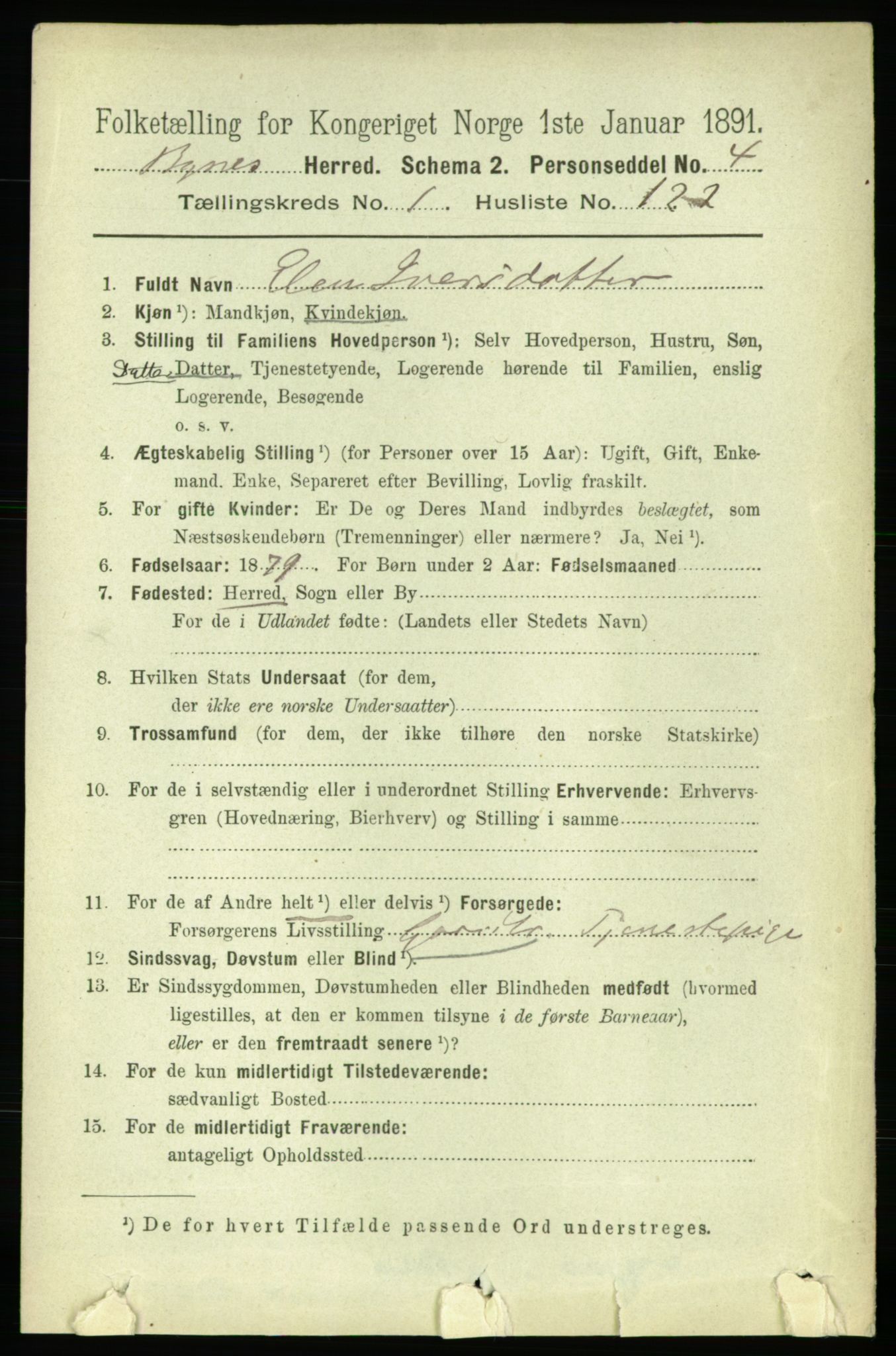 RA, 1891 census for 1655 Byneset, 1891, p. 798