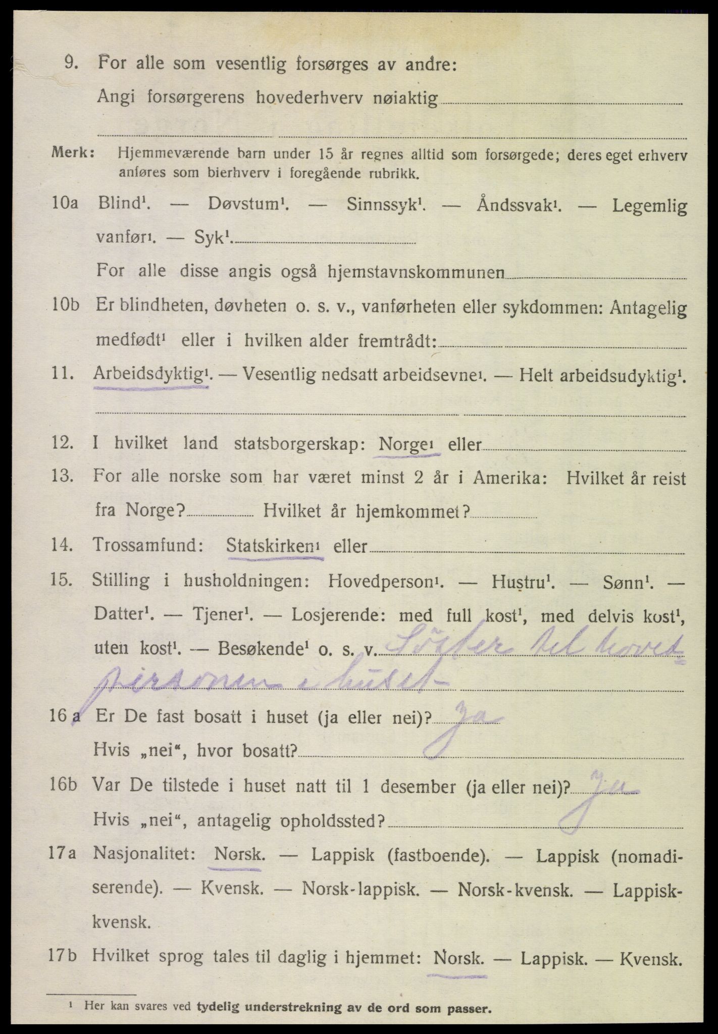 SAT, 1920 census for Leiranger, 1920, p. 1518