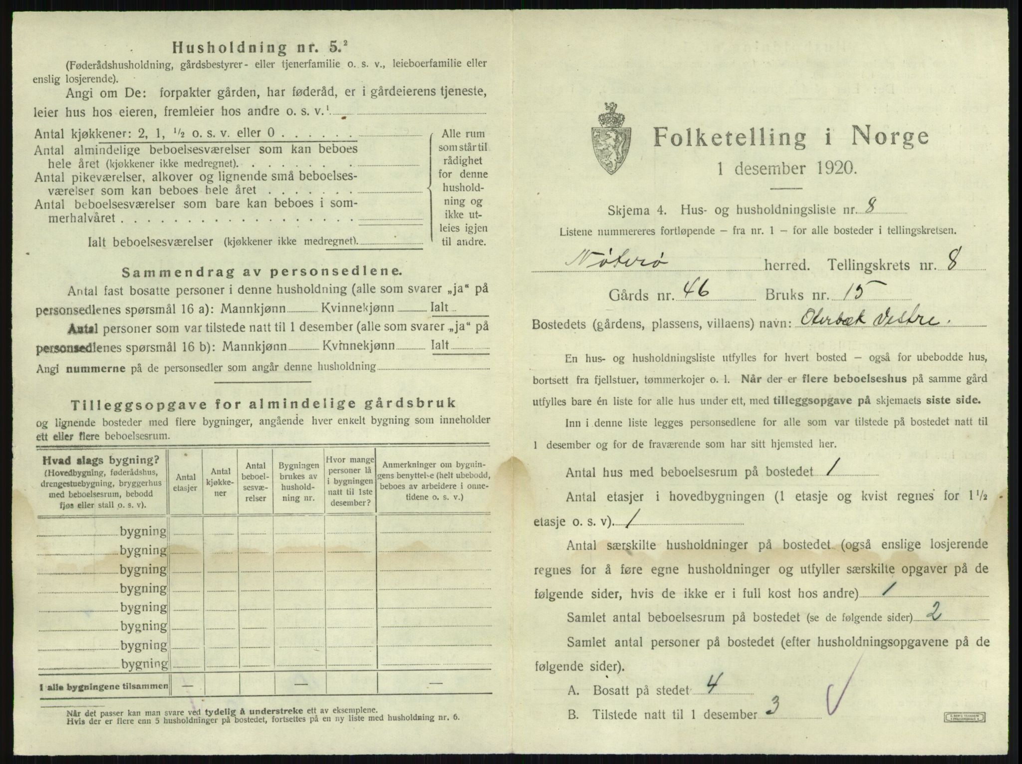 SAKO, 1920 census for Nøtterøy, 1920, p. 1517