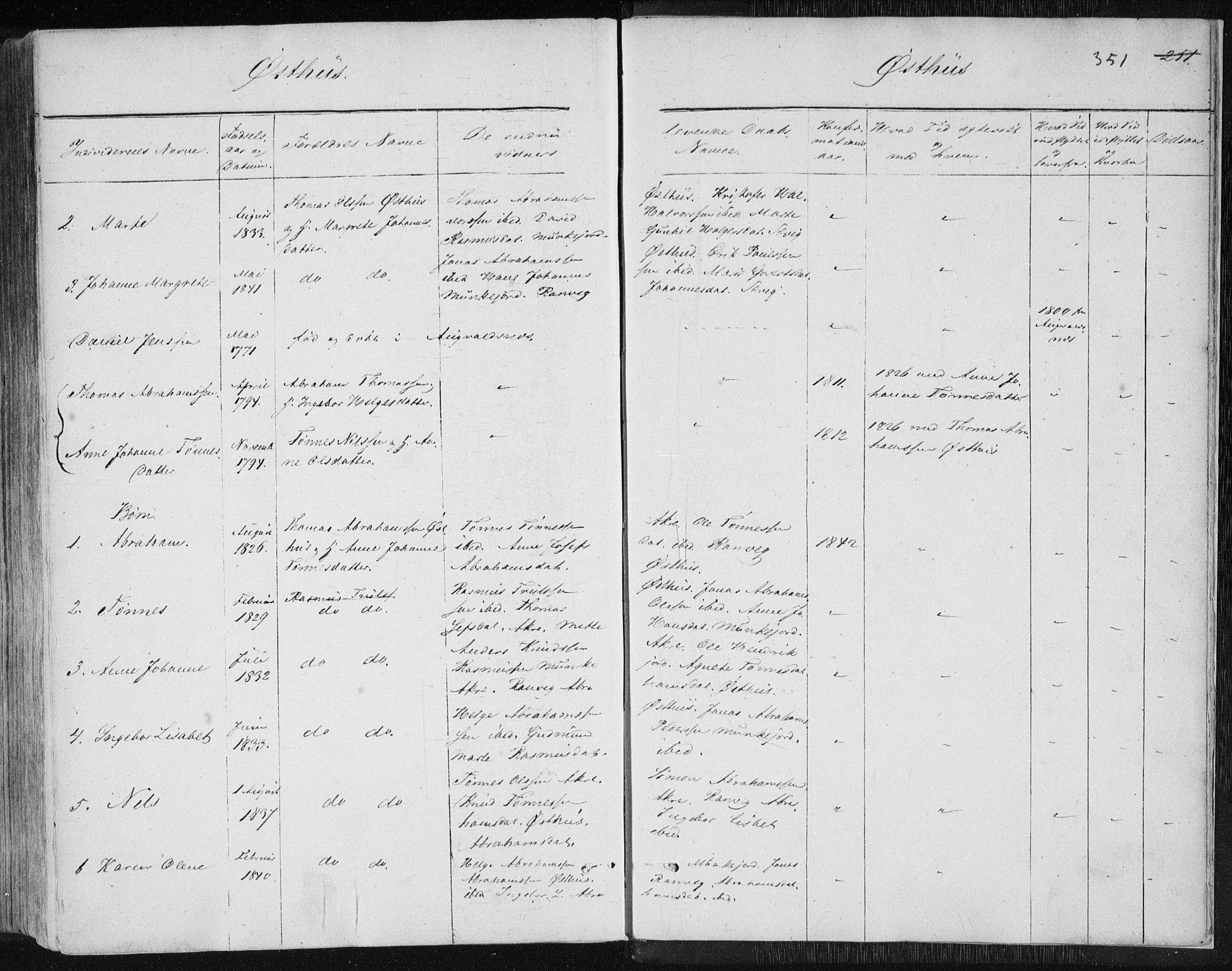 Skudenes sokneprestkontor, AV/SAST-A -101849/H/Ha/Haa/L0001: Parish register (official) no. A 1, 1770-1842, p. 351