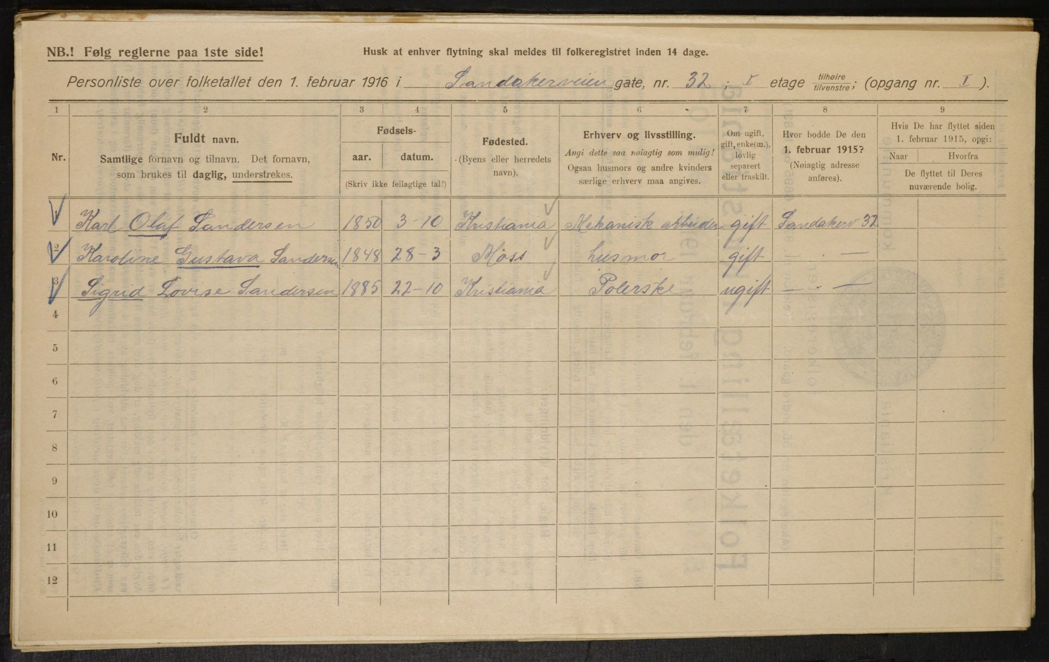 OBA, Municipal Census 1916 for Kristiania, 1916, p. 89248