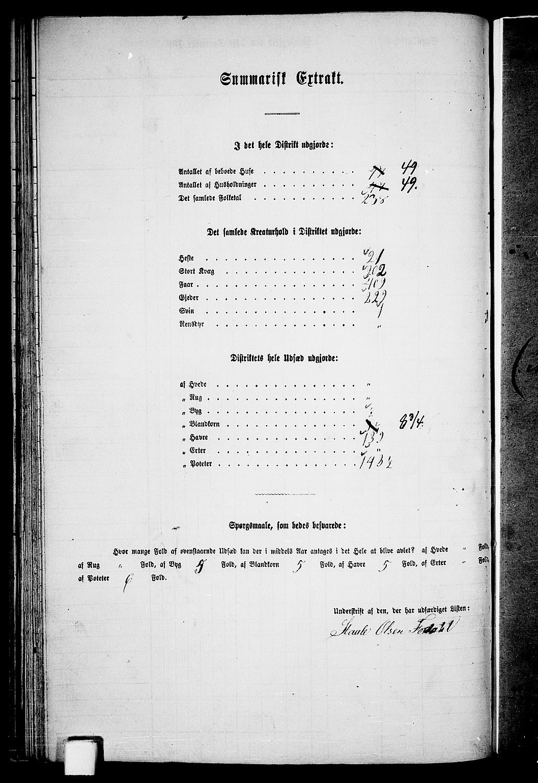 RA, 1865 census for Bakke, 1865, p. 47