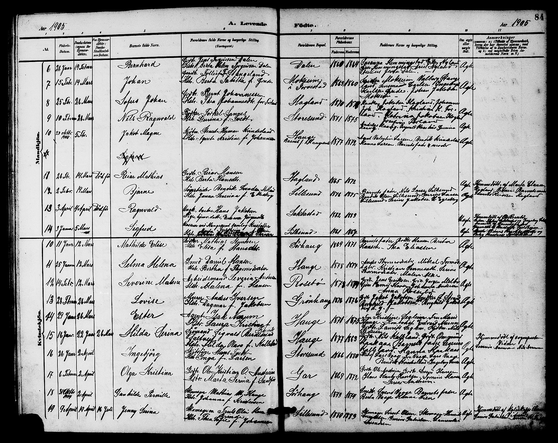 Haugesund sokneprestkontor, AV/SAST-A -101863/H/Ha/Hab/L0004: Parish register (copy) no. B 4, 1889-1905, p. 84