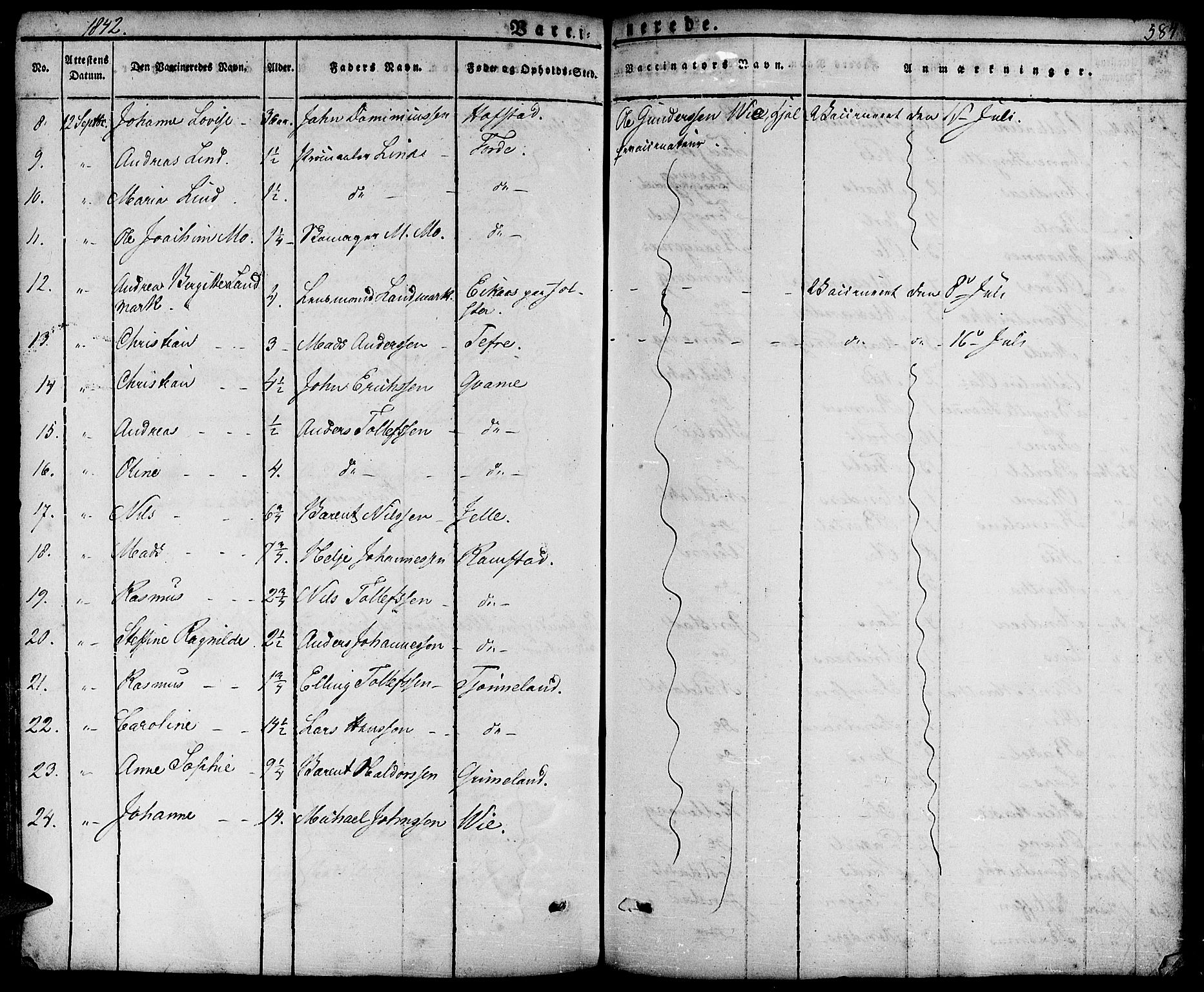 Førde sokneprestembete, AV/SAB-A-79901/H/Haa/Haaa/L0006: Parish register (official) no. A 6, 1821-1842, p. 584