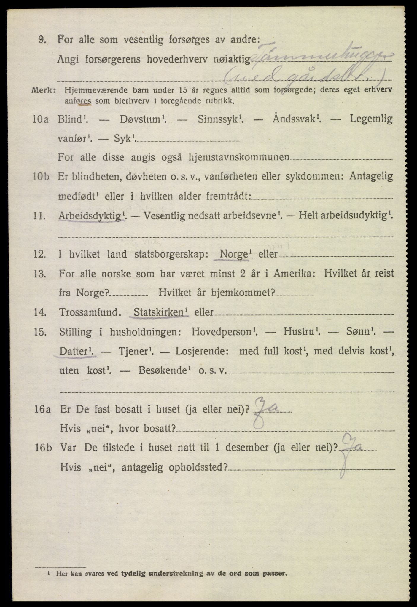SAH, 1920 census for Torpa, 1920, p. 2234