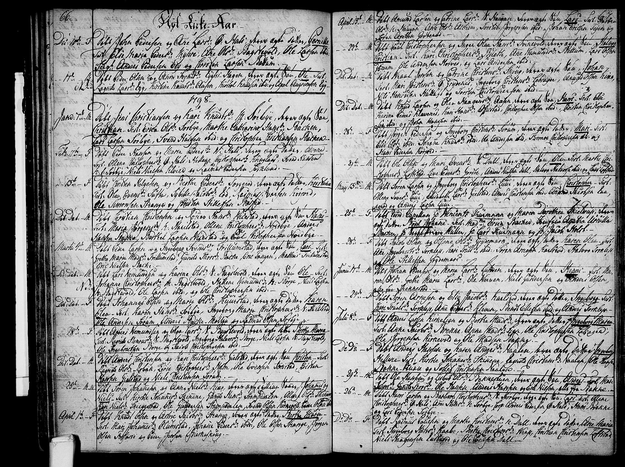 Våle kirkebøker, SAKO/A-334/F/Fa/L0005: Parish register (official) no. I 5, 1773-1808, p. 66-67