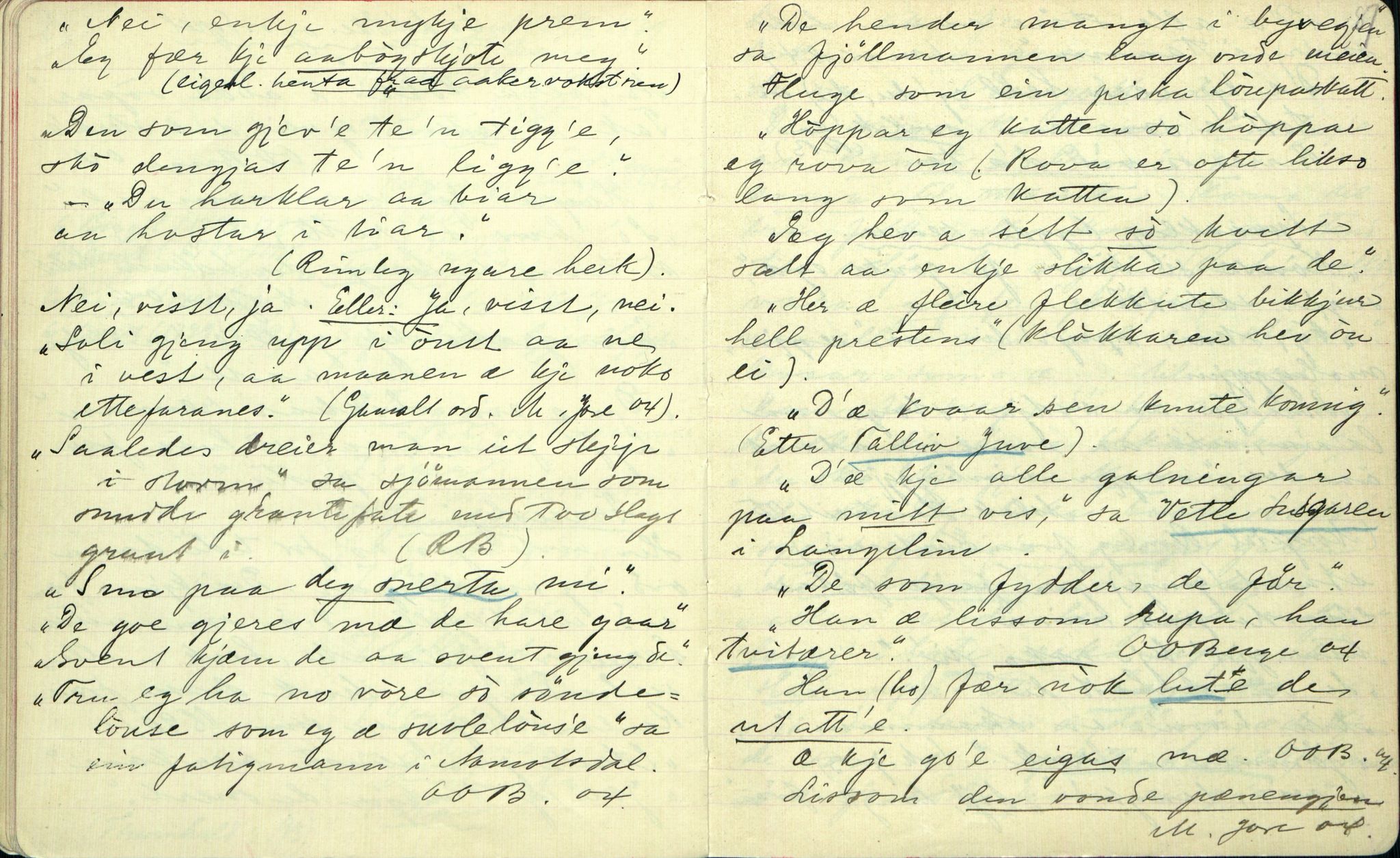 Rikard Berge, TEMU/TGM-A-1003/F/L0002/0008: 031-060 Innholdslister / 38 Maalprøvur og ordlistur, 1903, p. 86-87