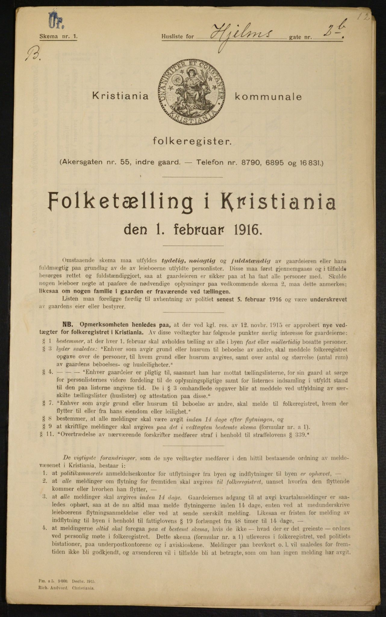 OBA, Municipal Census 1916 for Kristiania, 1916, p. 40801