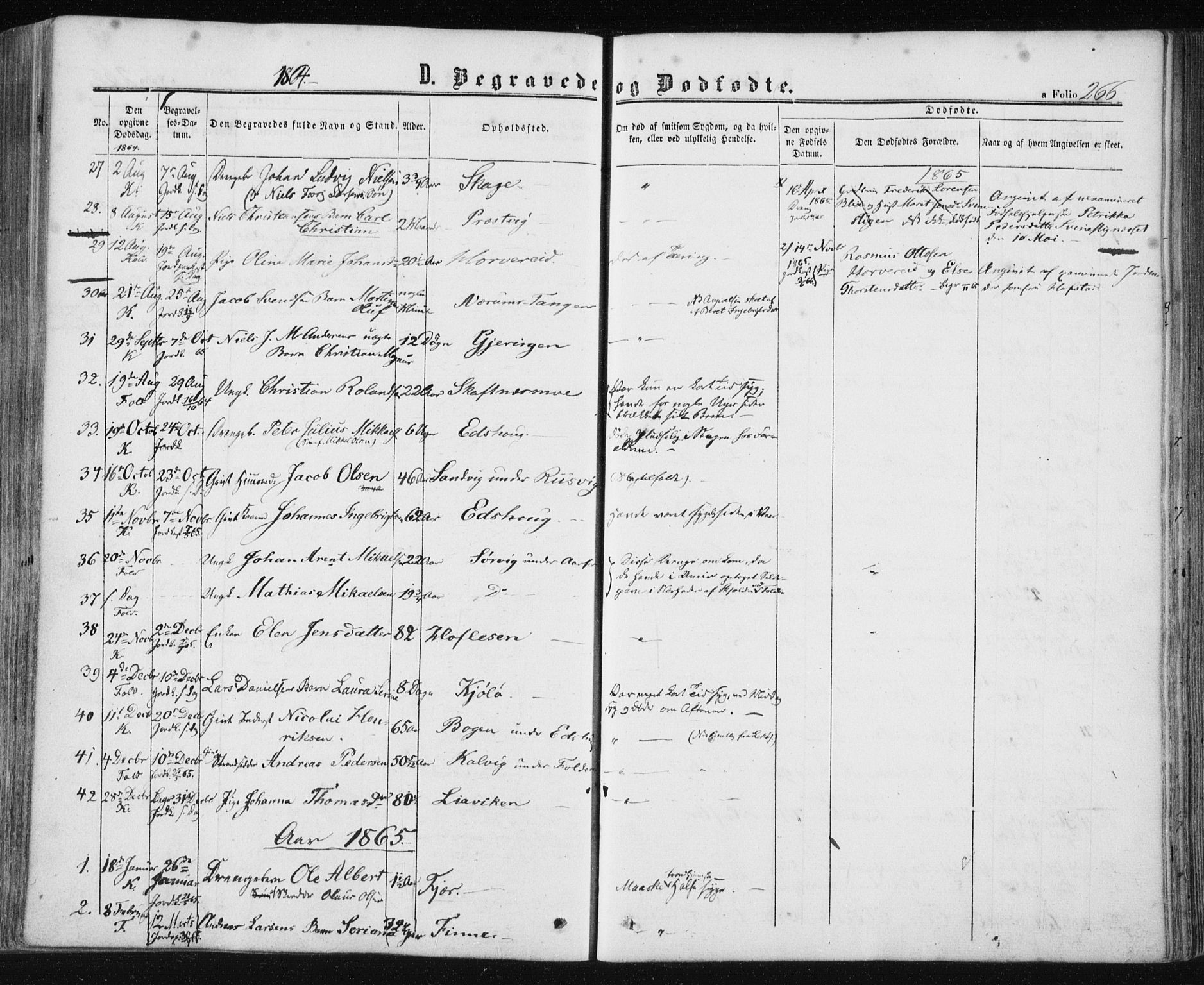 Ministerialprotokoller, klokkerbøker og fødselsregistre - Nord-Trøndelag, AV/SAT-A-1458/780/L0641: Parish register (official) no. 780A06, 1857-1874, p. 266