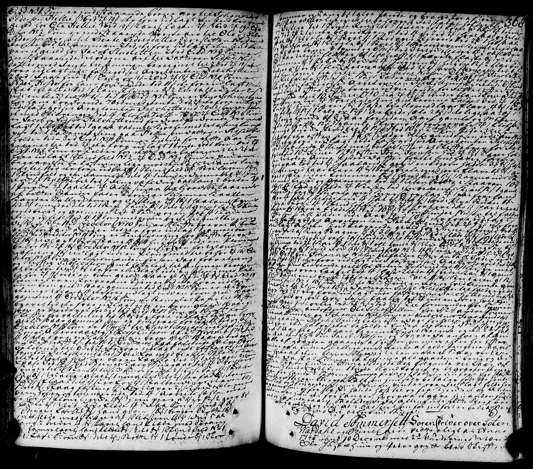 Toten tingrett, SAH/TING-006/J/Ja/L0008: Skifteprotokoll, 1737-1756, p. 367b-368a