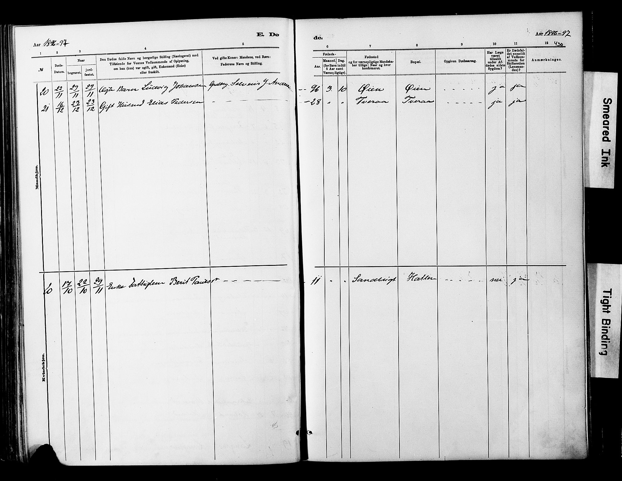 Ministerialprotokoller, klokkerbøker og fødselsregistre - Nordland, SAT/A-1459/820/L0295: Parish register (official) no. 820A16, 1880-1896, p. 430