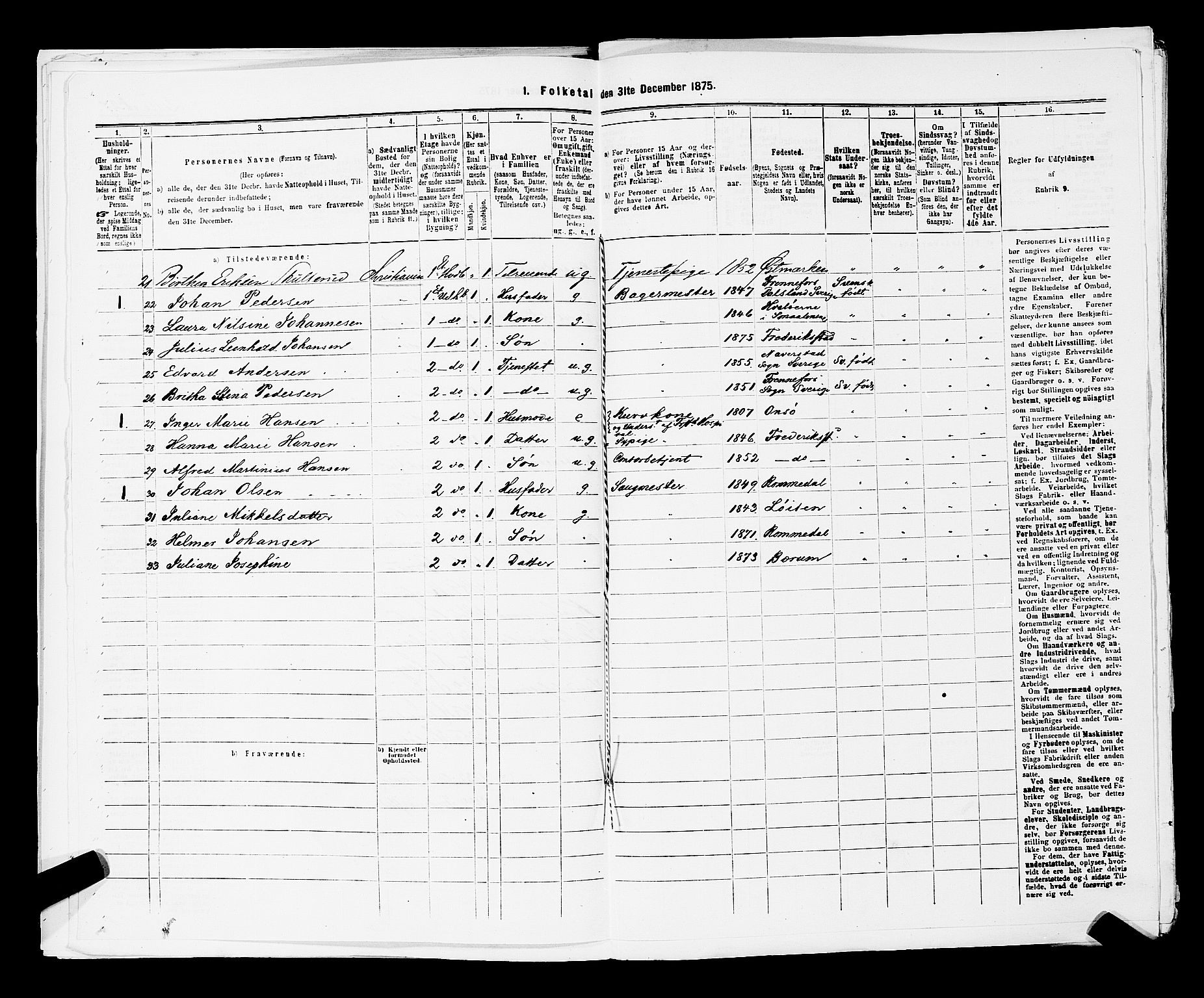 RA, 1875 census for 0103B Fredrikstad/Fredrikstad, 1875, p. 88