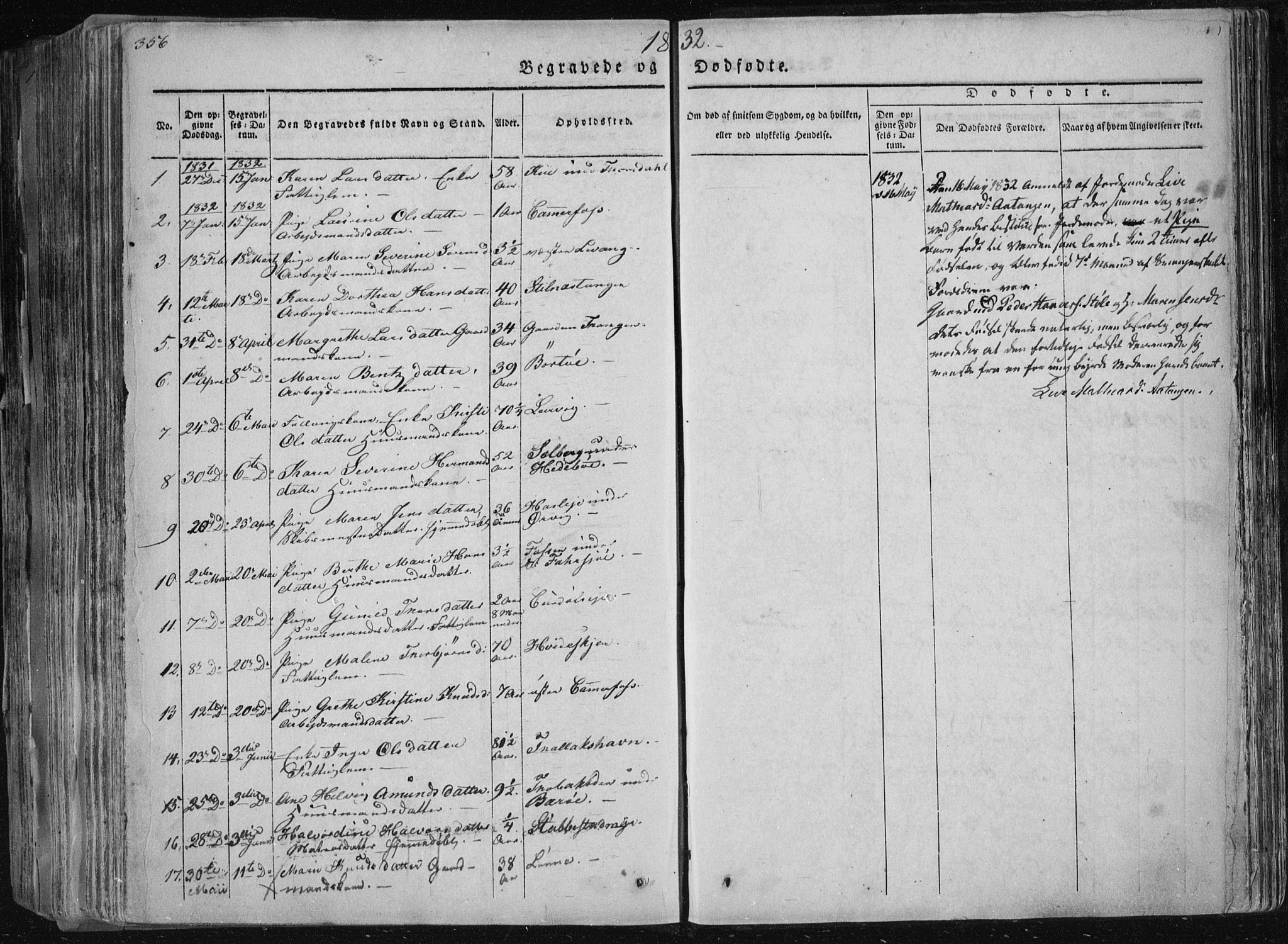 Sannidal kirkebøker, SAKO/A-296/F/Fa/L0006: Parish register (official) no. 6, 1831-1847, p. 356