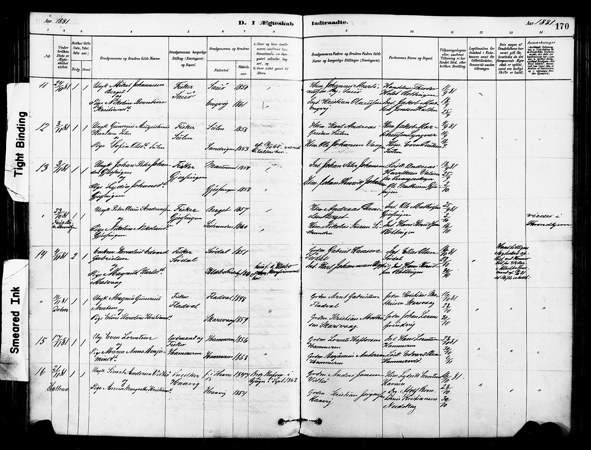 Ministerialprotokoller, klokkerbøker og fødselsregistre - Sør-Trøndelag, SAT/A-1456/640/L0578: Parish register (official) no. 640A03, 1879-1889, p. 170